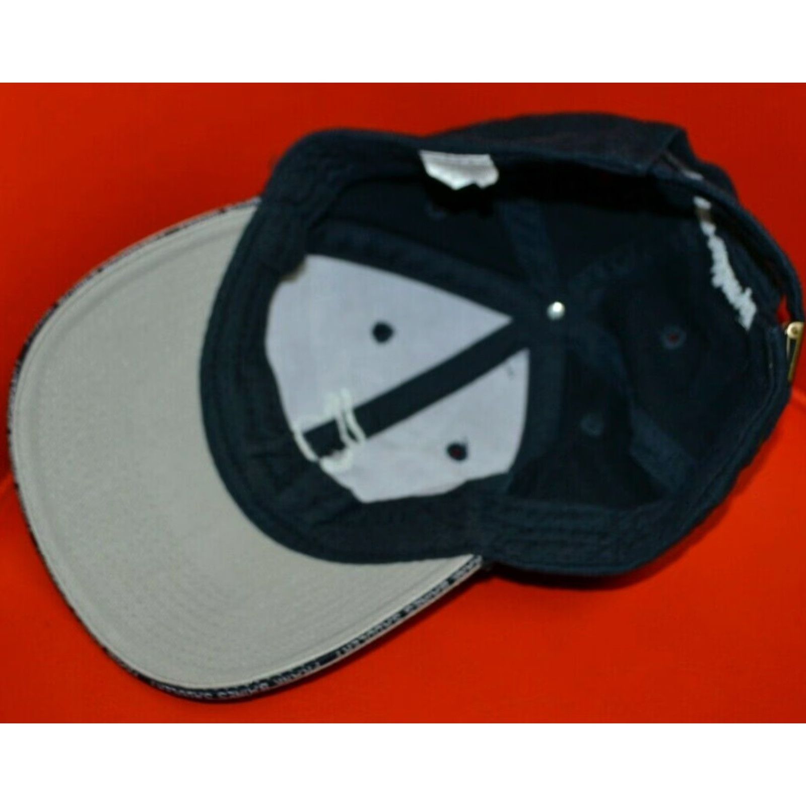 Vintage Frank Baines Saddlery Hat Cap Basebal Cap Men's Adjustable 100% Cotton Blue Lightweight Casual Horse Riding Equestrian Pattern Solid Size ONE SIZE - 4 Thumbnail