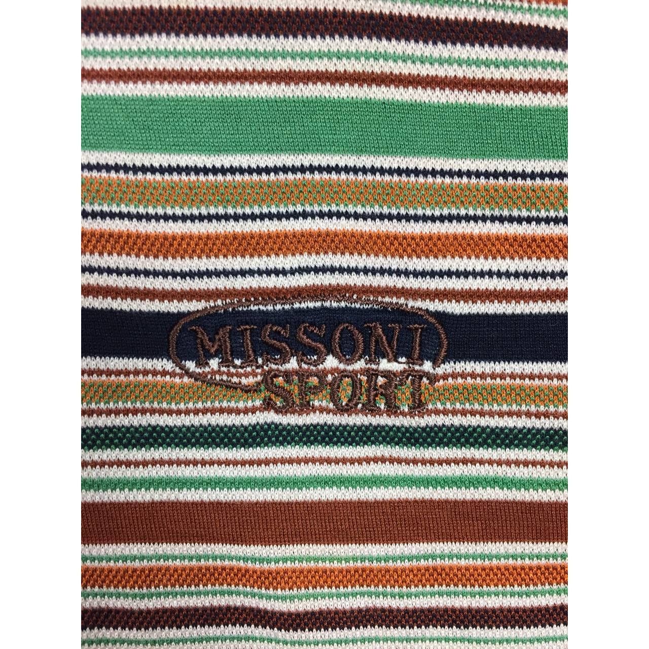 Missoni Vtg Missoni Sport Made In Italy Multicolor Stripe Polo Tee Size US S / EU 44-46 / 1 - 7 Thumbnail
