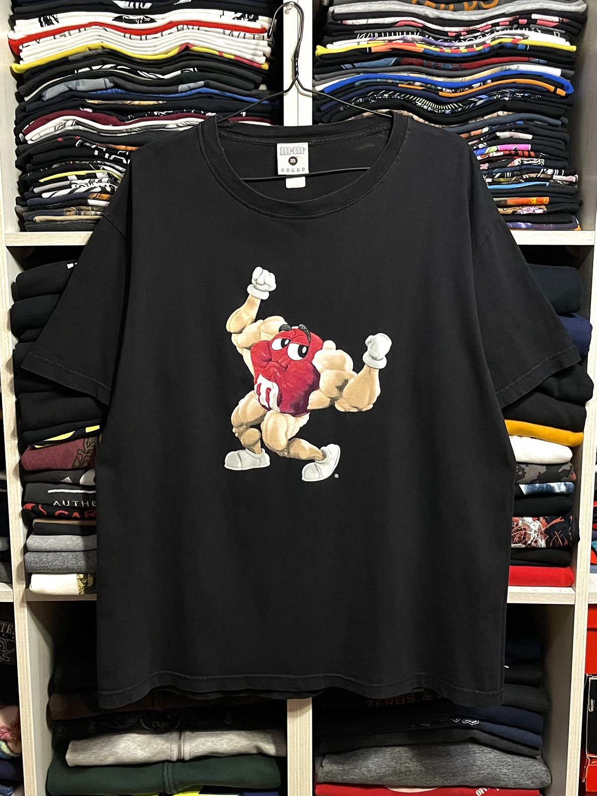 Vintage Vintage 00s M&Ms Made In USA Gym Bodybuilding Muscle T-Shirt Size US XL / EU 56 / 4 - 9 Thumbnail