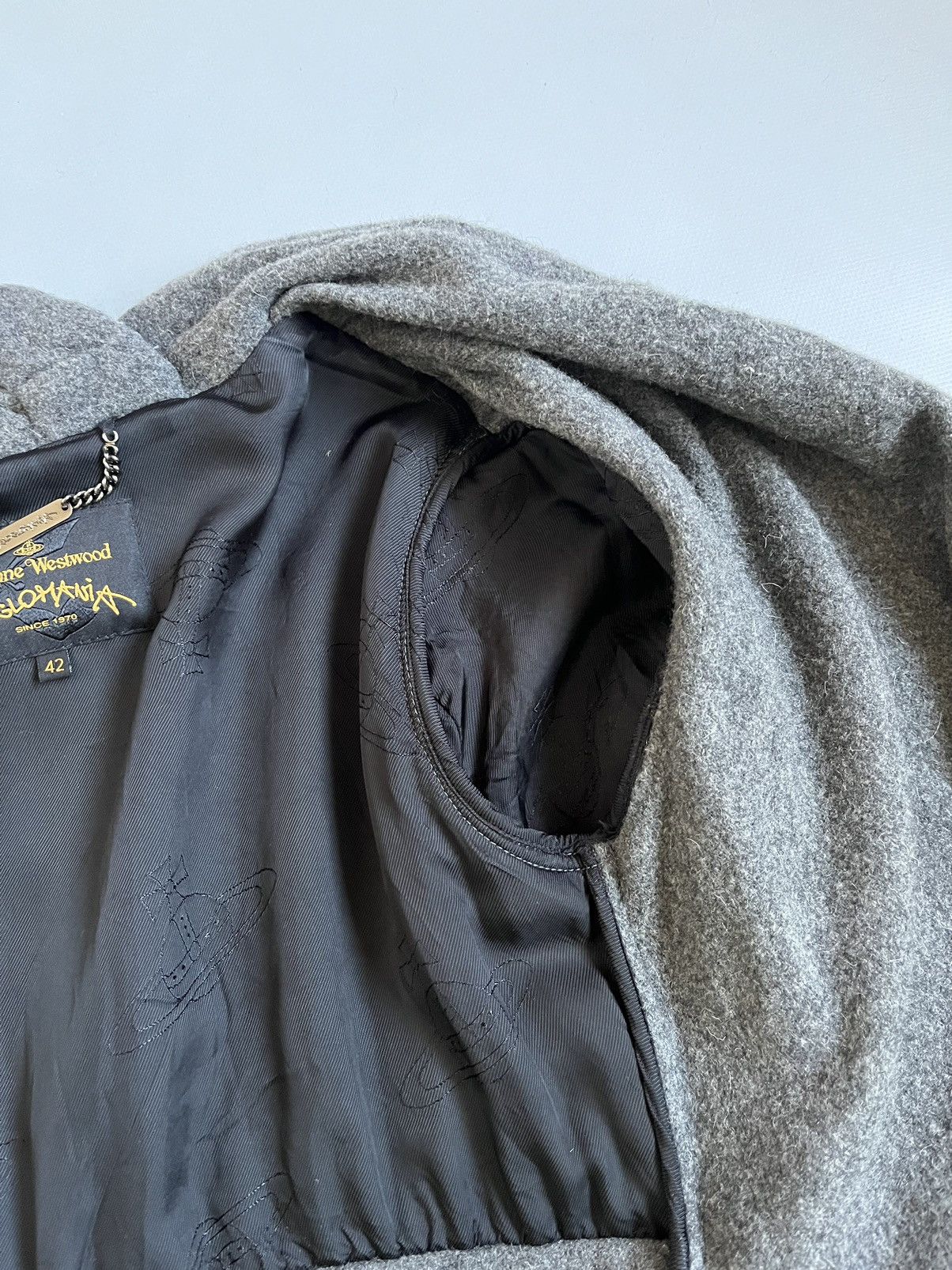 Vivienne Westwood Vivienne Westwood Anglomania Woman Grey Wool Belt Coat Size XL / US 12-14 / IT 48-50 - 12 Thumbnail