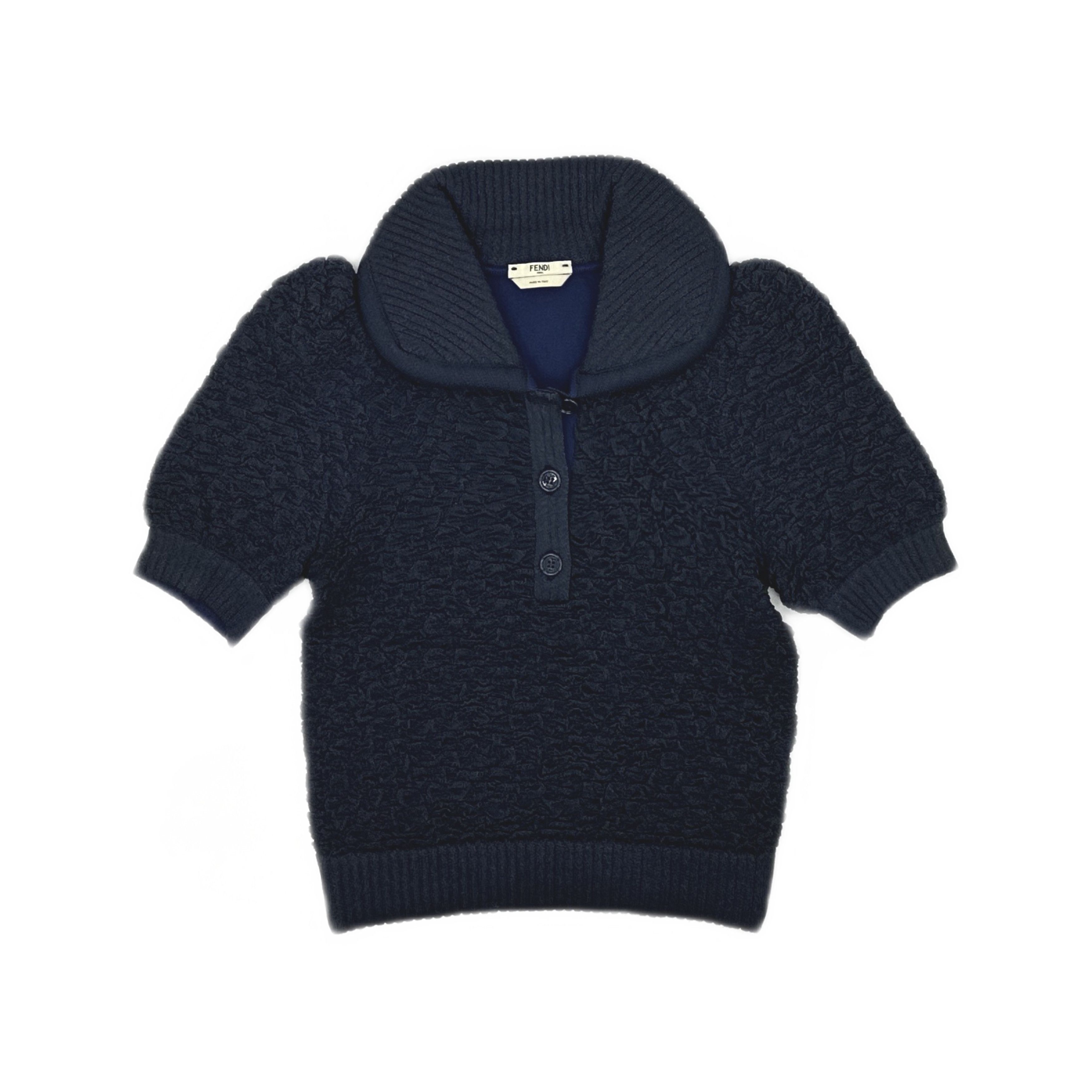 Fendi Fendi Embossed Polo Shirt Size IT 40 Size S / US 4 / IT 40 - 1 Thumbnail