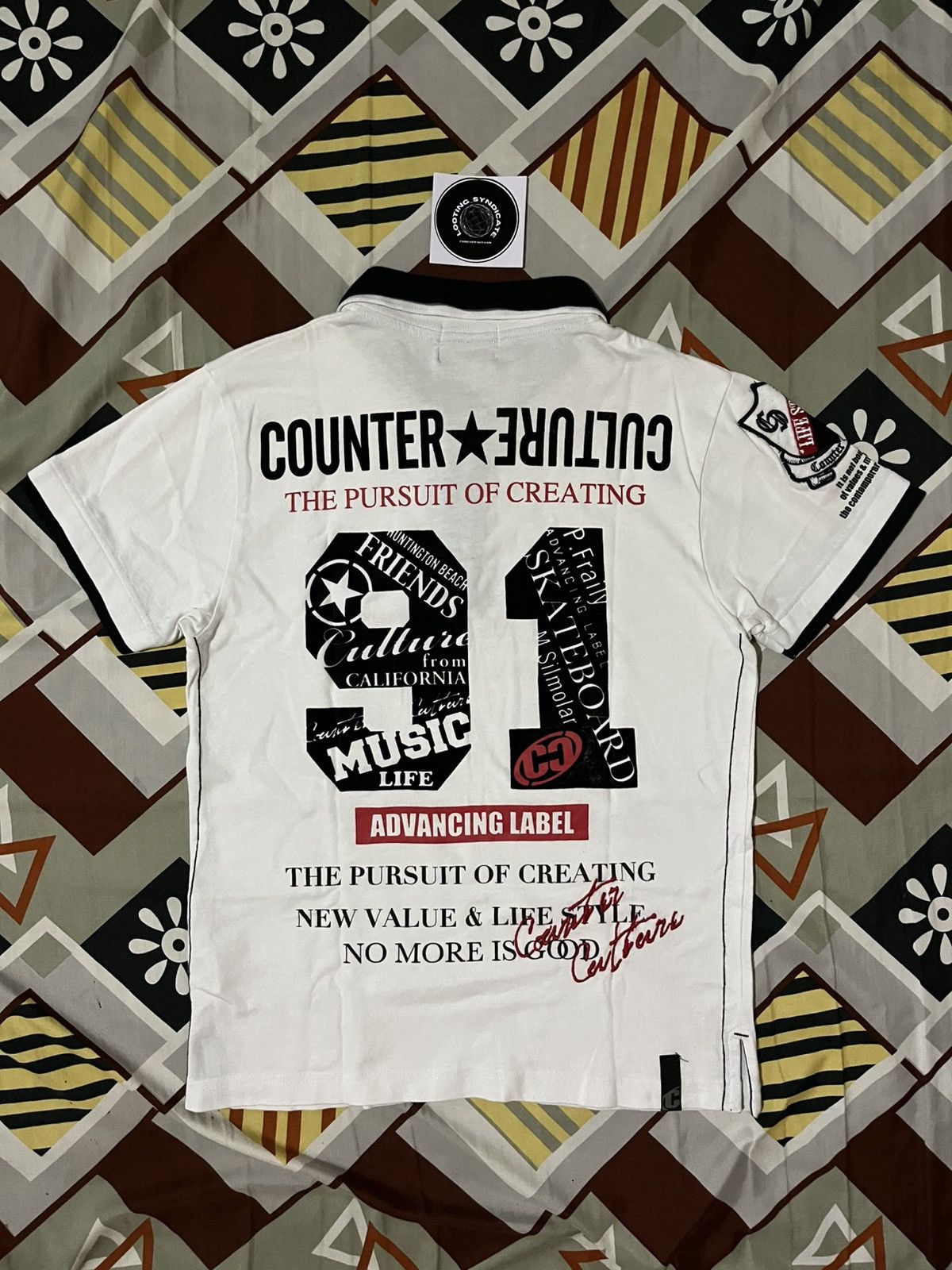 Vintage 🔥 Rare Item Counter Culture Skateboarding Poem Polo Shirt Size US M / EU 48-50 / 2 - 7 Thumbnail
