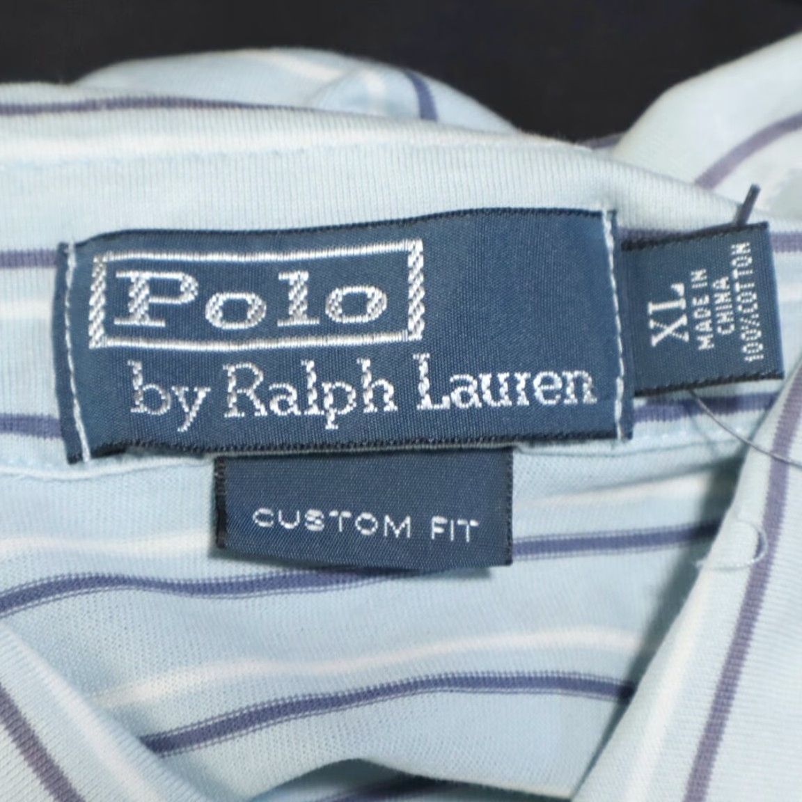 Polo Ralph Lauren Polo Ralph Lauren Lightweight Cotton Striped Polo Shirt Blue Men's XL Shirt Size US XL / EU 56 / 4 - 5 Thumbnail