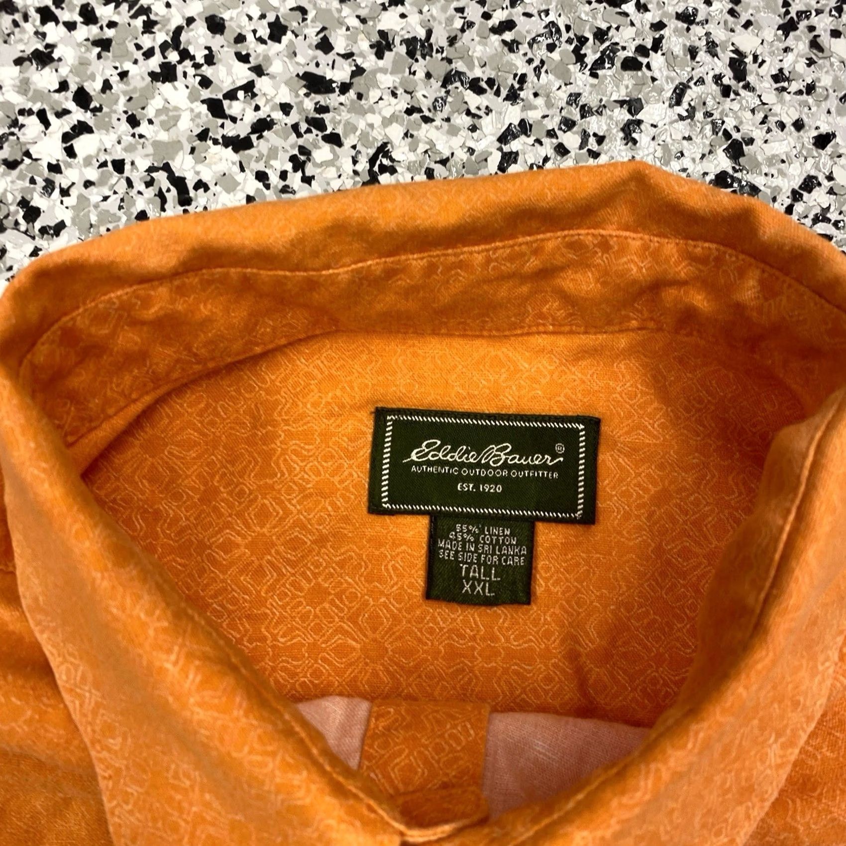 Eddie Bauer VINTAGE Eddie Bauer Shirt Men 2XL Tall Peach Linen Blend Short Sleeve Relaxed Beachy Size US XXL / EU 58 / 5 - 2 Thumbnail
