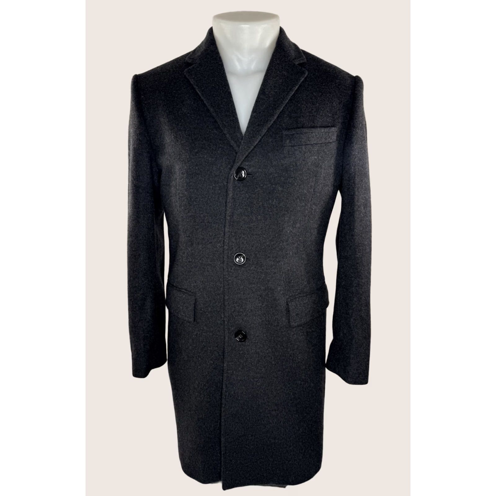 J.Crew J.CREW / LUDLOW CASHMERE Blend Overcoat 38 Short Jacket - EXCELLENT Shirt Mens 38 Dark Gray Cashmere Blend 90s Field ZZ Size US 38 / EU 54 - 1 Thumbnail