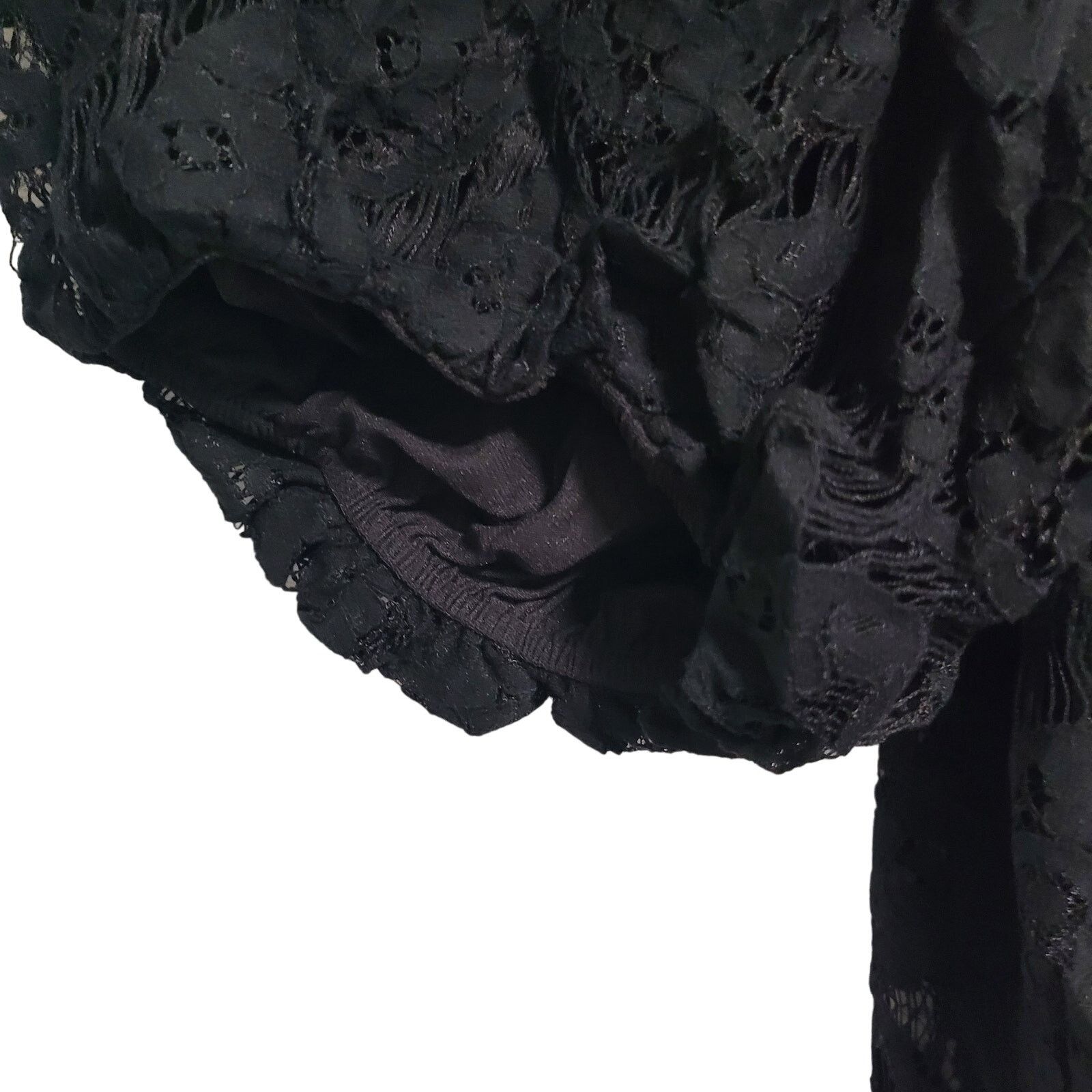 Designer NWT City Chic Black Nora Lace Mini Dress Pockets Large 20 Size L / US 10 / IT 46 - 4 Thumbnail