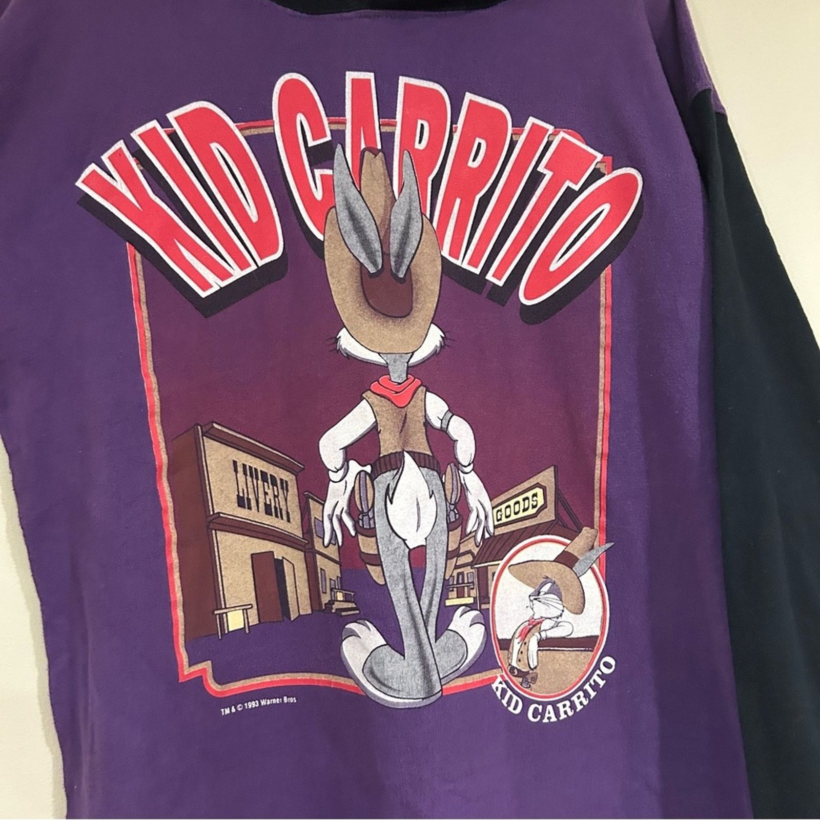 Other 1993 Bugs Bunny Taz Kid Carrito El Diablo Hooded T-Shirt Size US M / EU 48-50 / 2 - 3 Thumbnail