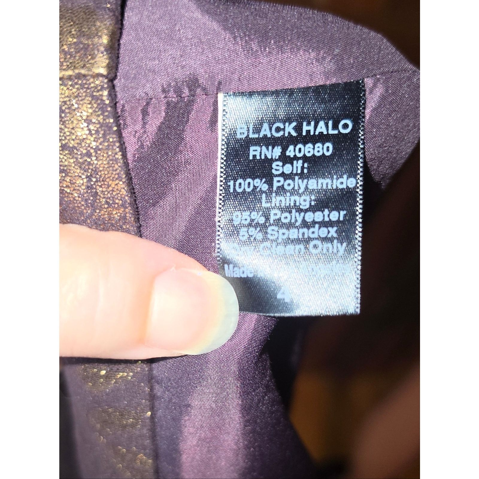 Black Halo Black Halo Metallic Gold Purple Sueded Jackie O Mini Dress 4 Size S / US 4 / IT 40 - 8 Thumbnail