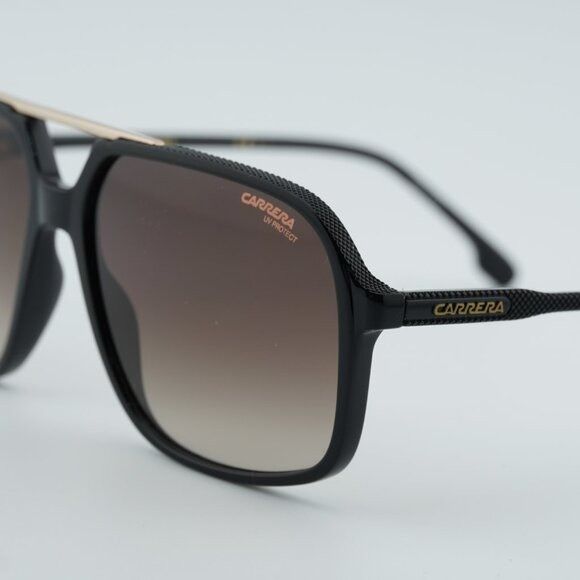 Carrera CARRERA 229/S 0R60 HA Sunglasses Black Brown Aviator Frame Size ONE SIZE - 10 Thumbnail
