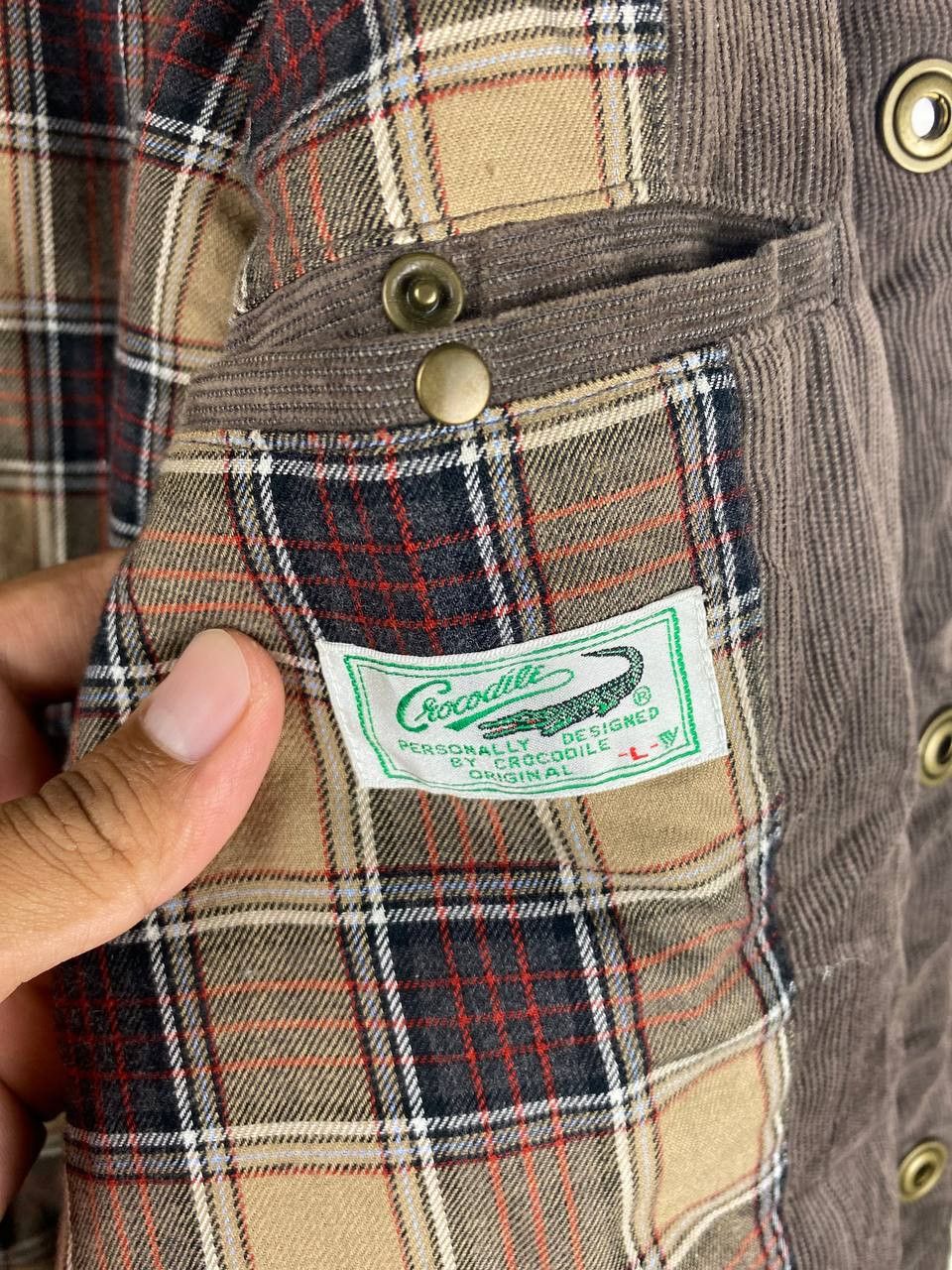 Japanese Brand crocodile japanese brand corduroy jacket flannel lining Size US L / EU 52-54 / 3 - 7 Thumbnail