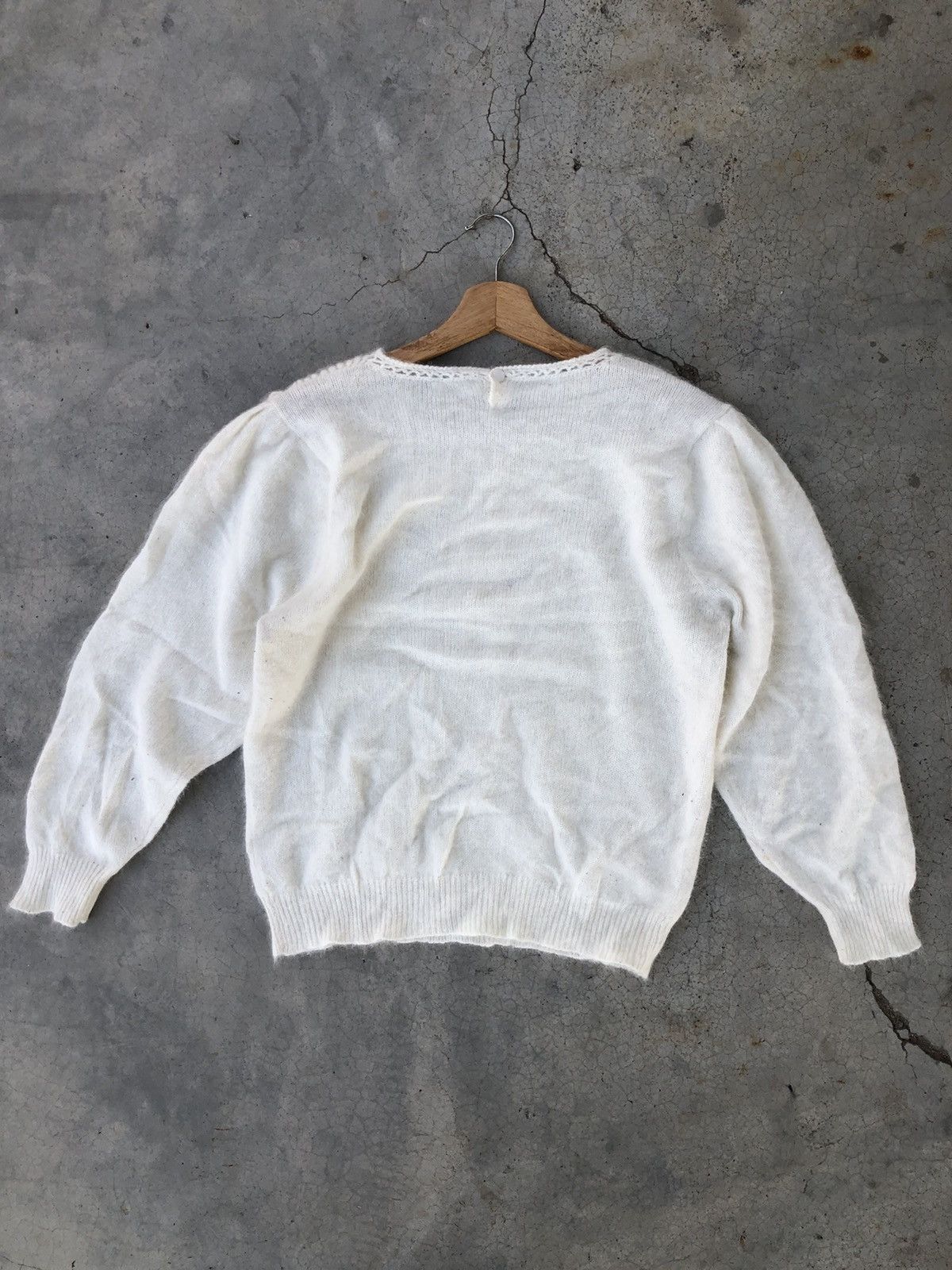 Designer × Japanese Brand 🔴Japanesebrand White Milk Knitsweater Fleece Size US L / EU 52-54 / 3 - 8 Thumbnail
