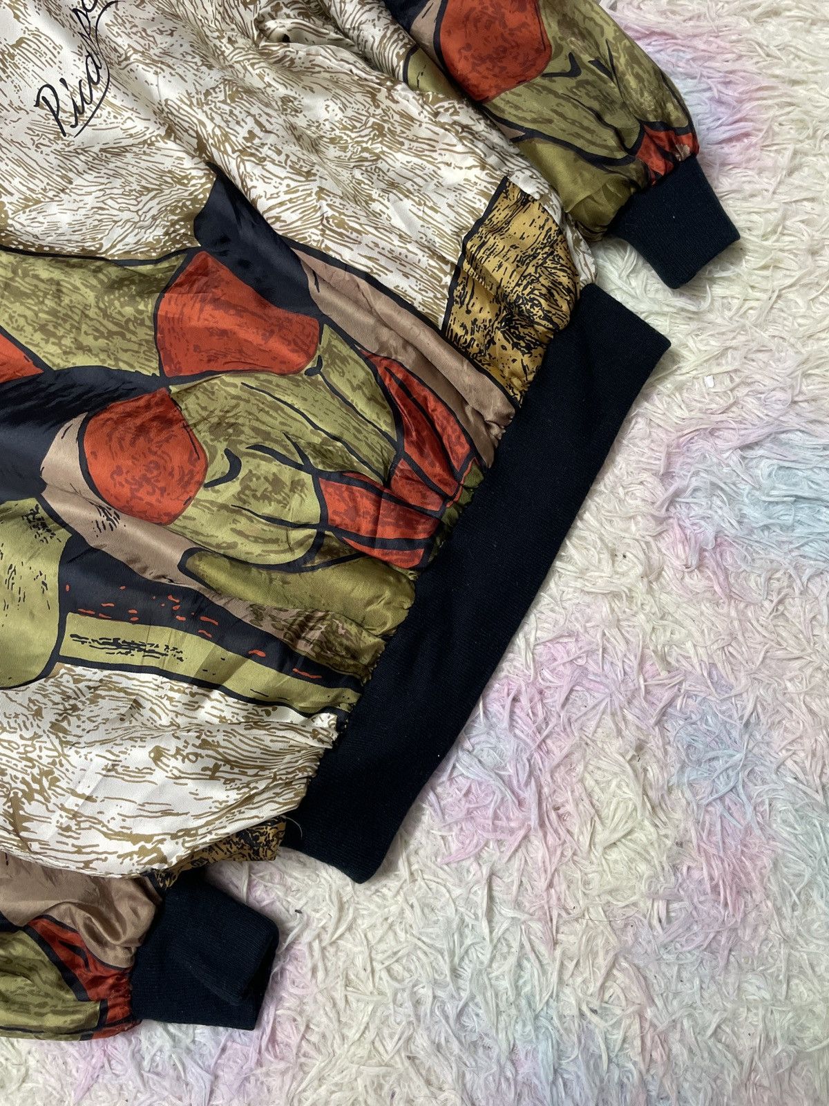 Vintage 💥Hearing offer💥Vintage Picasso Silk bomber satin jacket Size US L / EU 52-54 / 3 - 8 Thumbnail