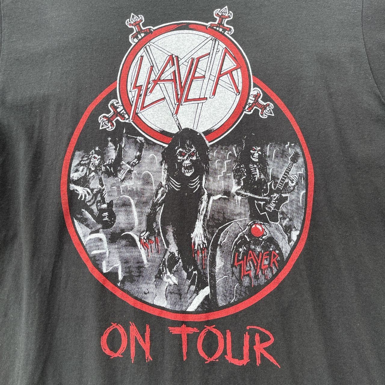 Vintage Rare Vintage 90s slayer on tour concert tee Size US L / EU 52-54 / 3 - 2 Thumbnail