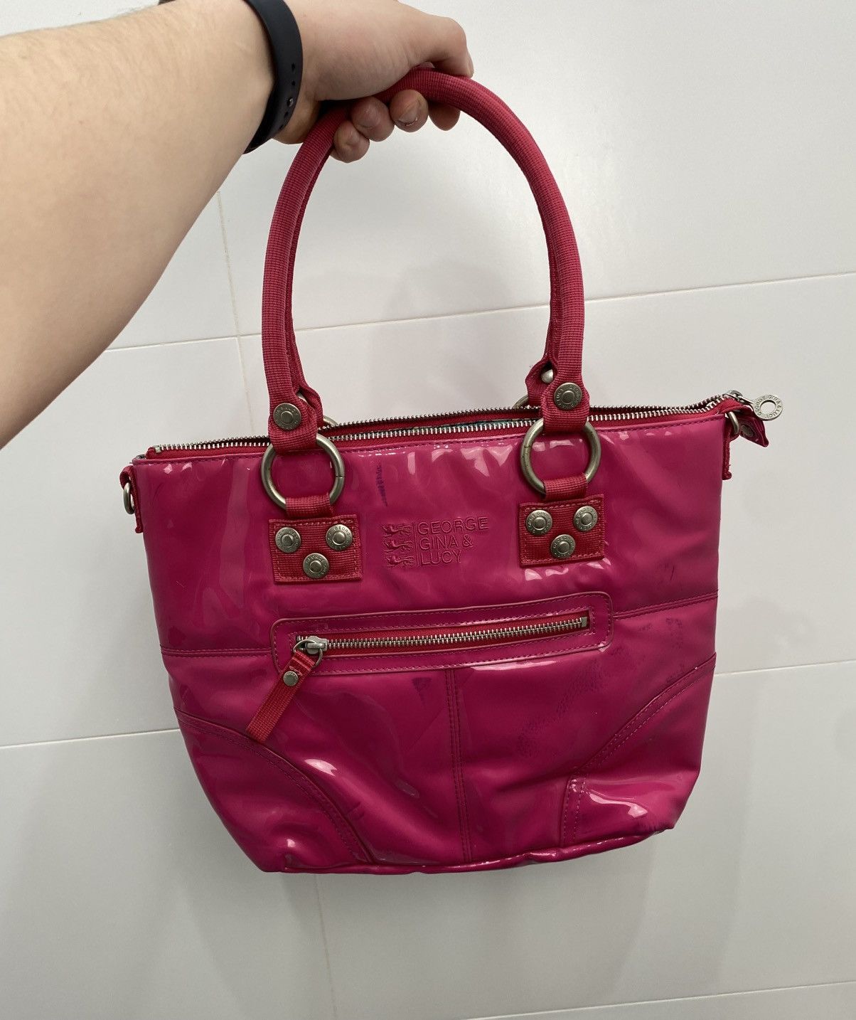George Gina & Lucy × Japanese Brand × Vintage GGL GEORGE GINĄ LUCY AVANT GARDE Y2K OPIUM LEATHER BAG JAPAN Size ONE SIZE - 2 Thumbnail