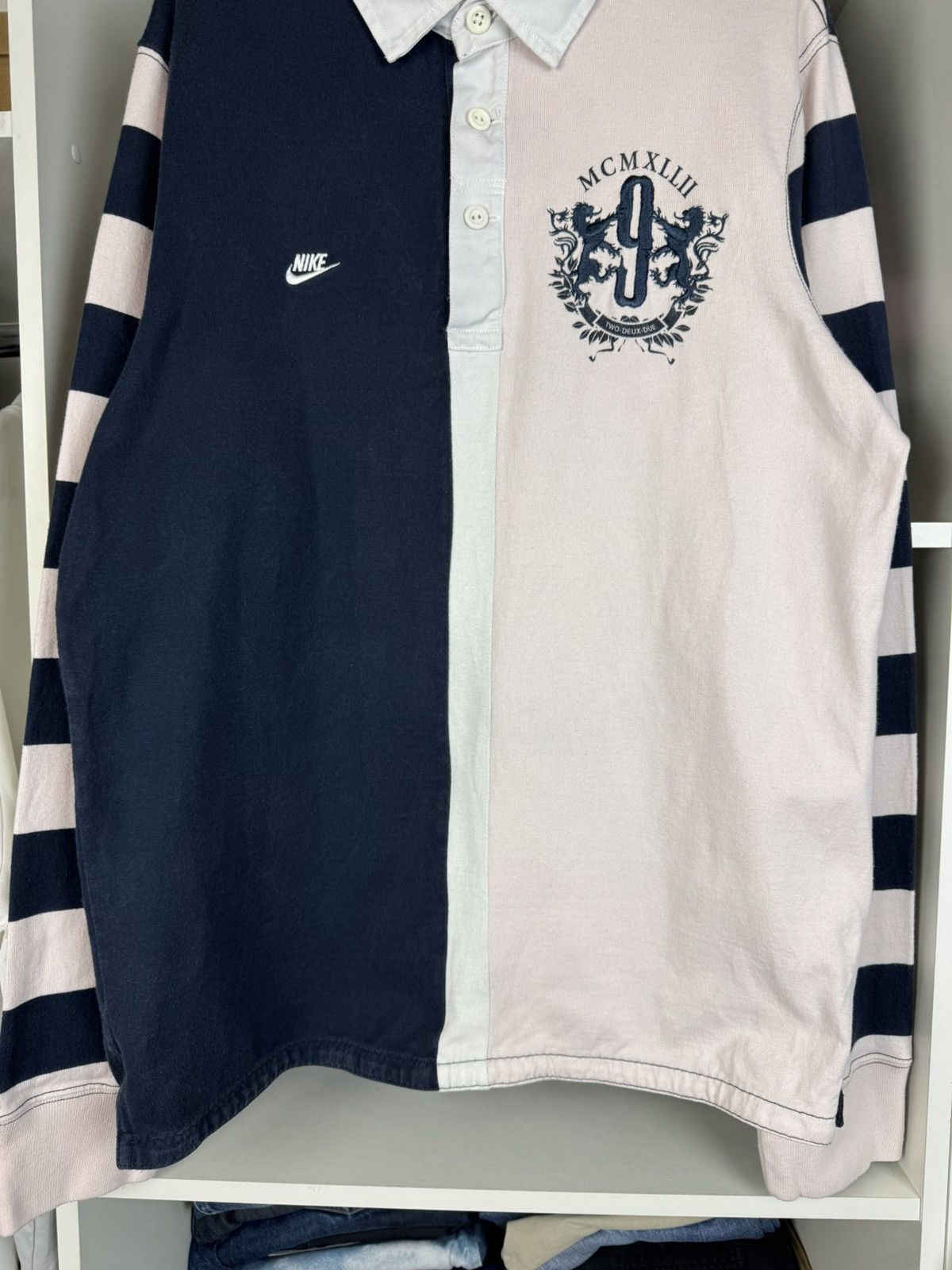 Nike Vintage Nike Scrum Half Long Sleeve Rugby Jersey Slim Fit Size US XL / EU 56 / 4 - 13 Thumbnail