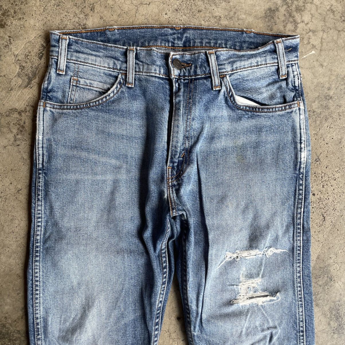 Levi's Vintage Clothing 🔥Vintage Levis 505 Orange Tab Ripped Distress Denim Jeans Size US 30 / EU 46 - 2 Thumbnail