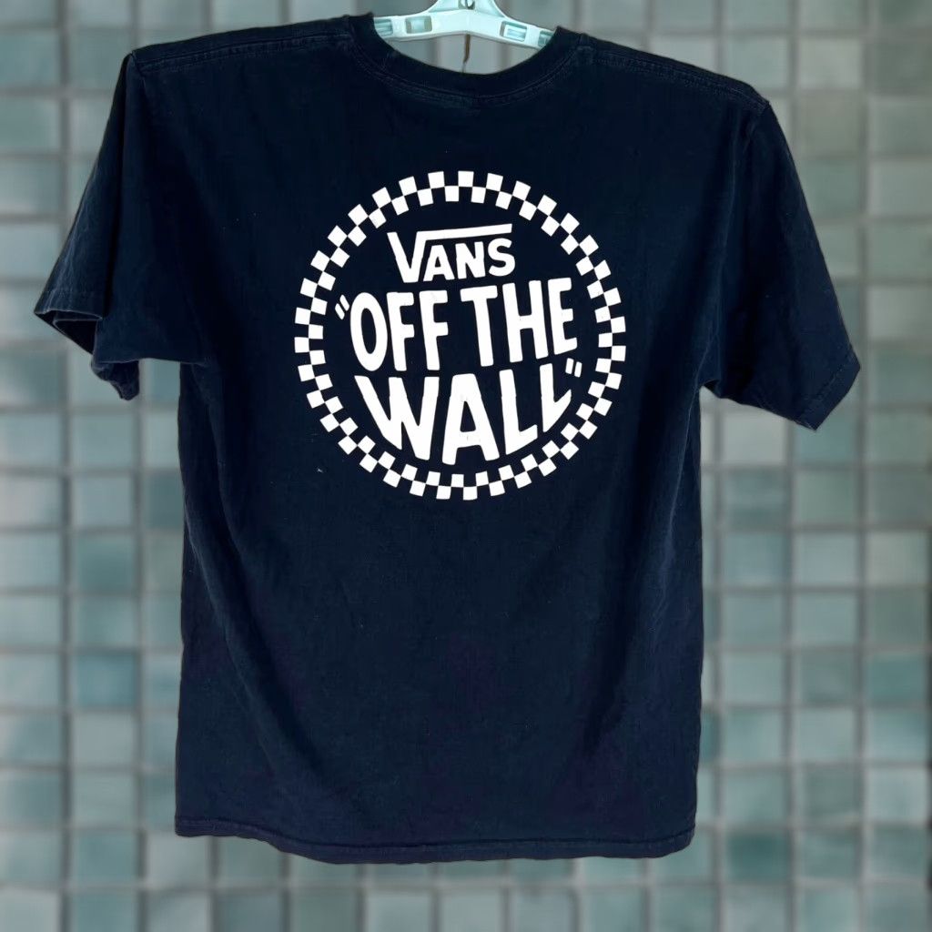 Vans VINTAGE Vans Off The Wall Skate T Shirt Adult M Black Distressed 2 Sided Graphic Mens Medium Black Shirt 90s Size US M / EU 48-50 / 2 - 1 Thumbnail