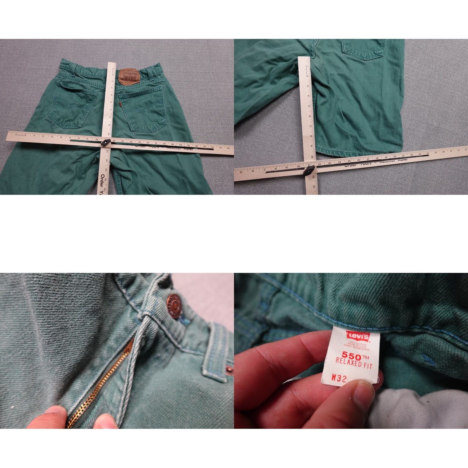 Levi's VINTAGE Levi's 505 Shorts Mens 32 Blue Denim Jorts Red Batwing Orange Tab 1993 Size US 32 / EU 48 - 8 Thumbnail