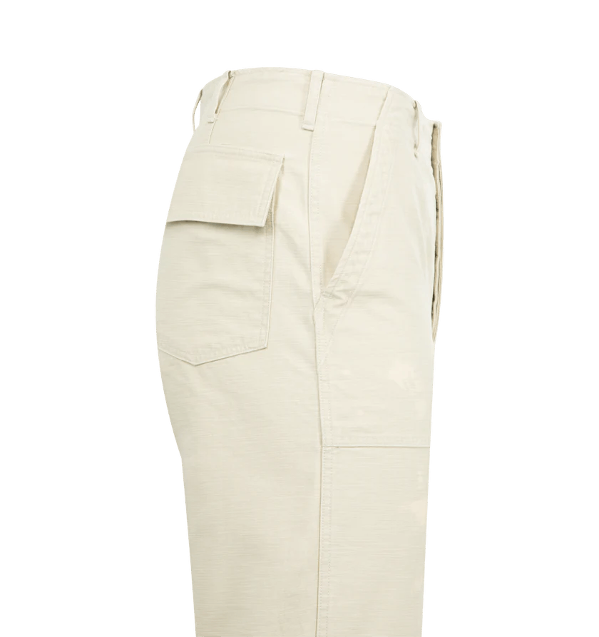 Auralee o1h1sh11225 Washed Satin Bleached Baker Pants in White Size US 32 / EU 48 - 3 Thumbnail