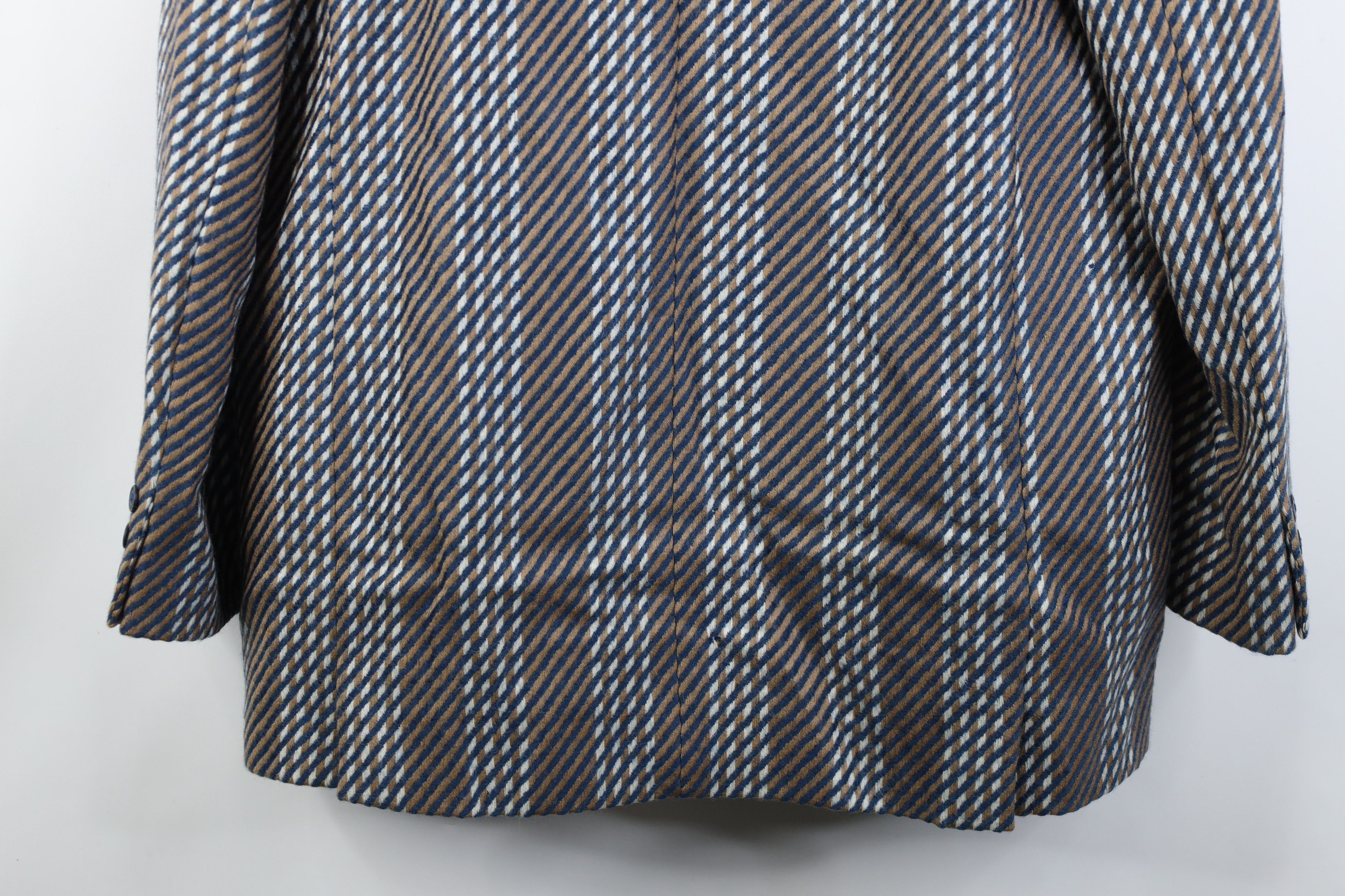 Vintage Vintage 90s Streetwear Striped Wool Suit Coat Blazer Jacket Size XXL / US 16-18 / IT 52-54 - 15 Thumbnail