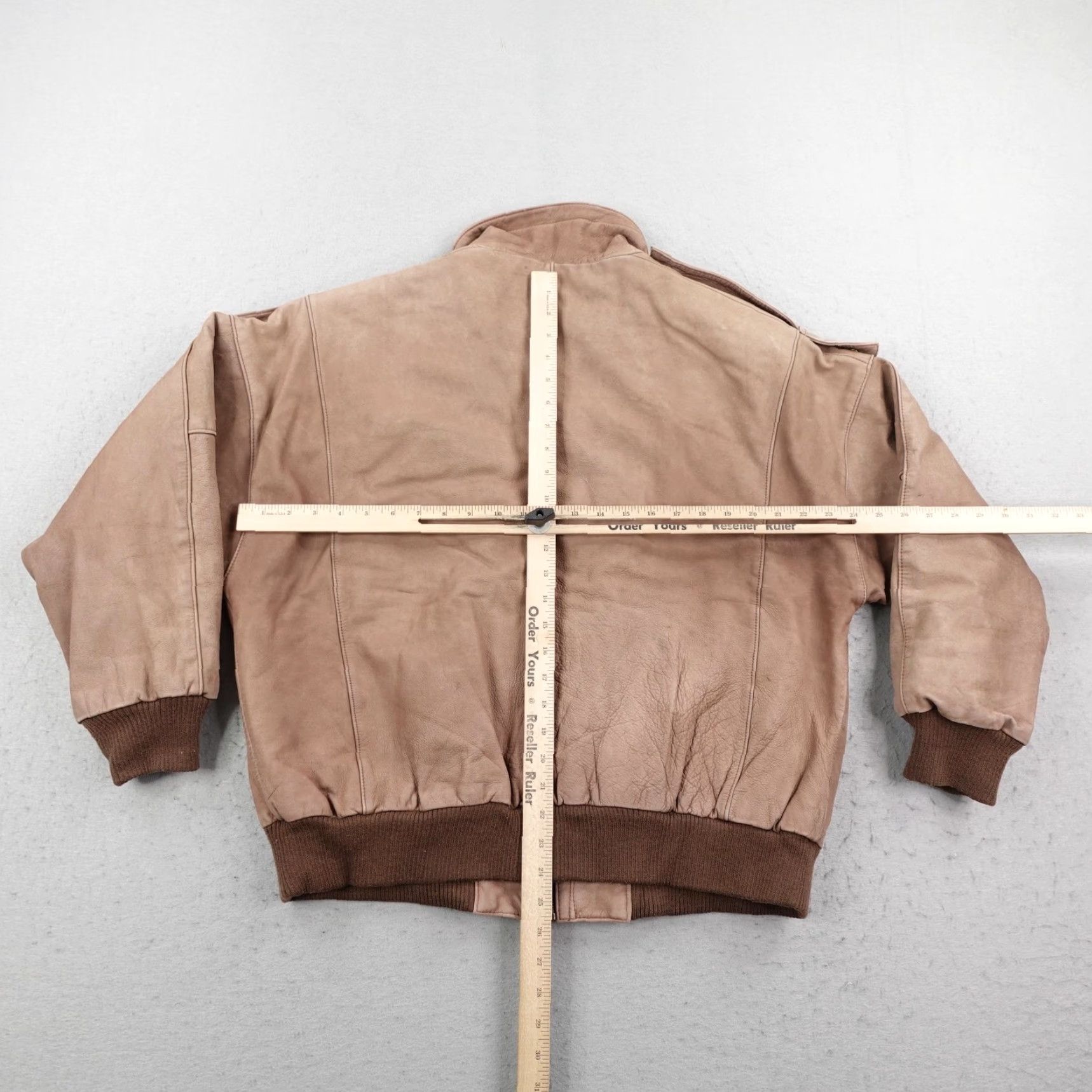 Vintage VINTAGE Charles Klein Jacket Womens XL Brown Leather Bomber Flight Aviator Map Lining Size XL / US 12-14 / IT 48-50 - 6 Thumbnail