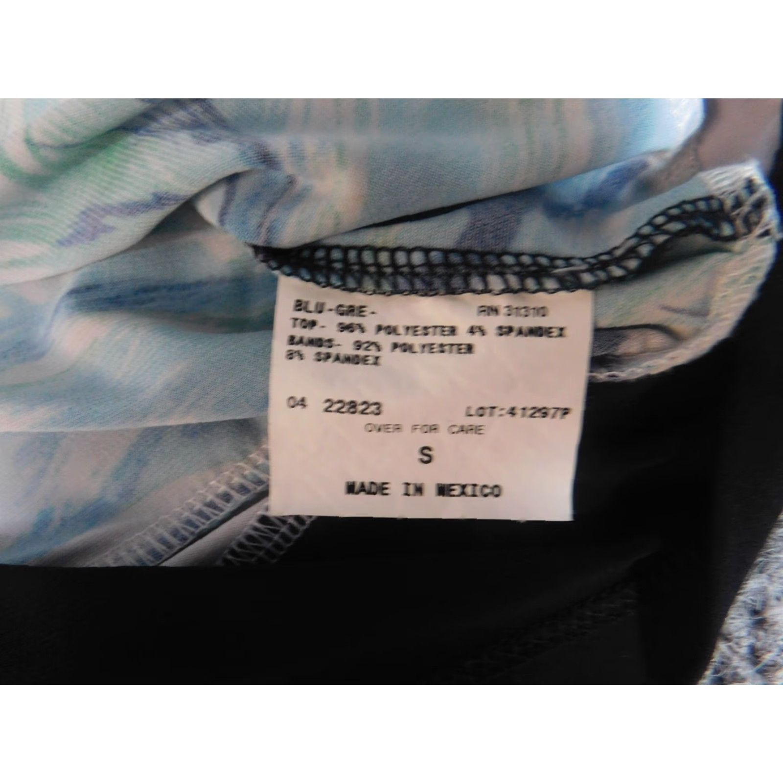 Vintage AB Studio Womens Blouse Small blue floral stretch pullover Size S / US 4 / IT 40 - 6 Thumbnail