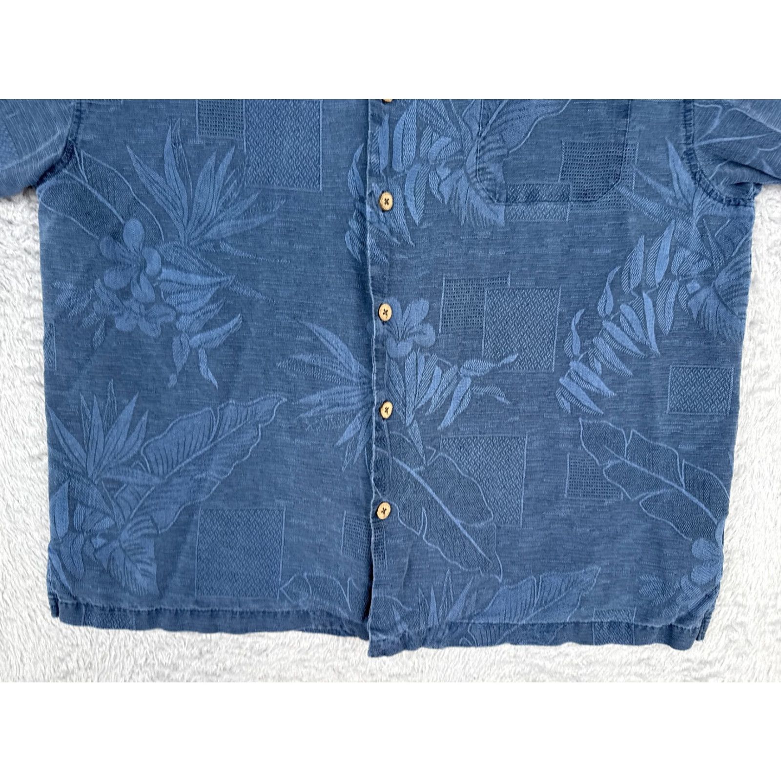 Vintage Jamaica Jaxx Shirt Men XL Blue Floral Leaf Silk Button Up Hawaiian Size US XL / EU 56 / 4 - 5 Thumbnail
