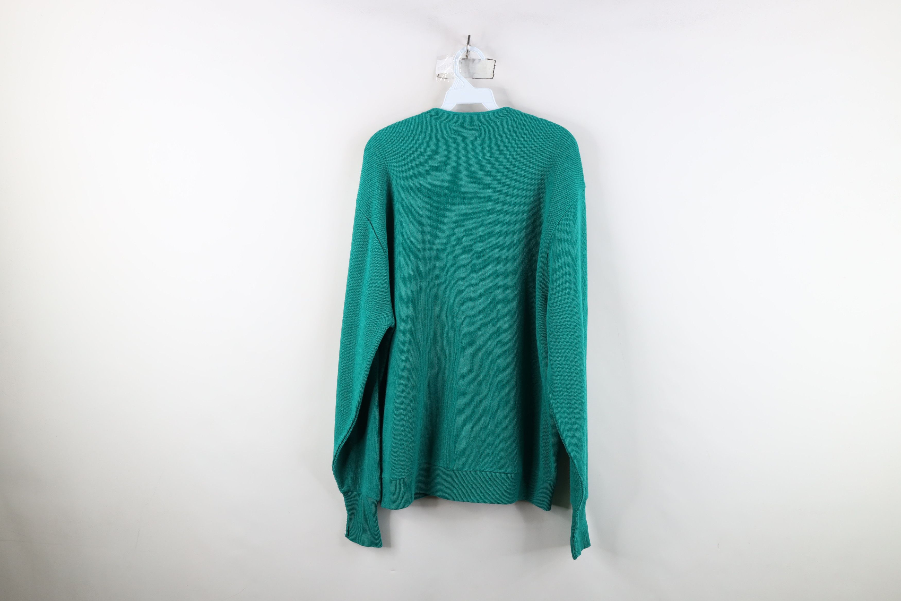 Izod Vintage 90s Izod Knit Button Cardigan Sweater Teal USA Size US XL / EU 56 / 4 - 9 Thumbnail
