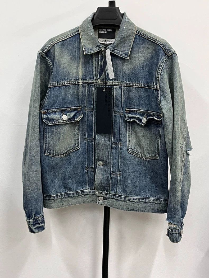 Enfants Riches Deprimes New Blue Fringed Denim Jacket for Men Size US M / EU 48-50 / 2 - 1 Thumbnail