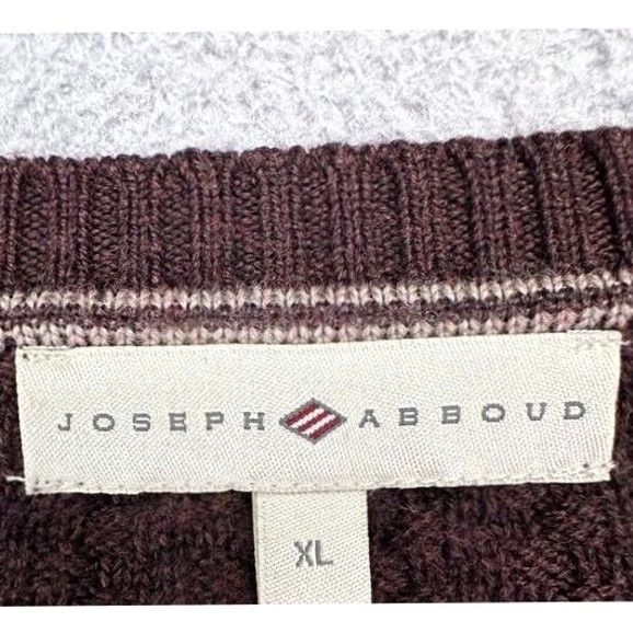 Joseph Abboud Joseph Abboud Sweater Mens XL Maroon 100% Merino Wool Knit Crew Neck Long Sleeve Size US XL / EU 56 / 4 - 5 Thumbnail