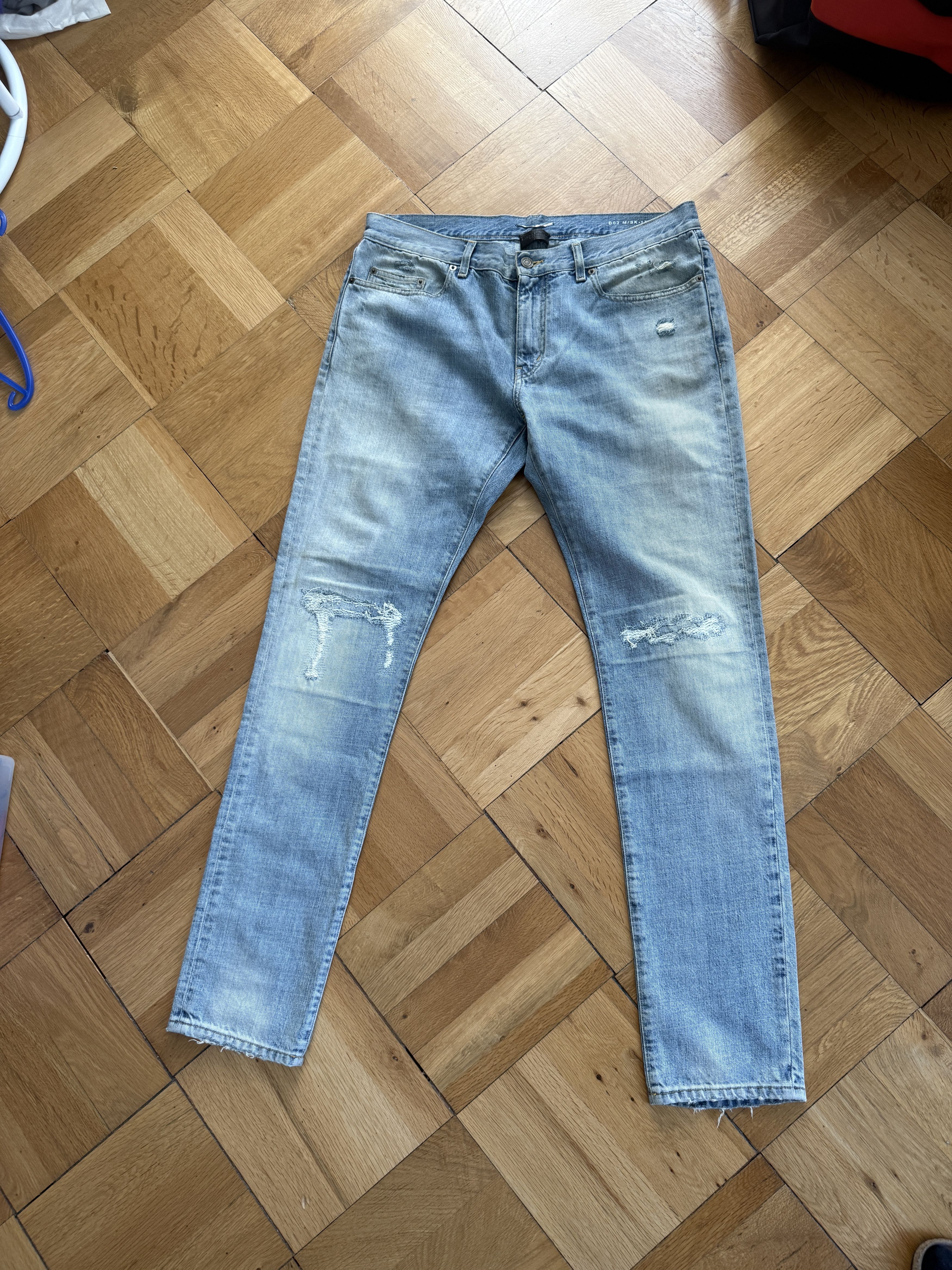 Yves Saint Laurent YSL Distressed Denim Size US 34 / EU 50 - 1 Thumbnail