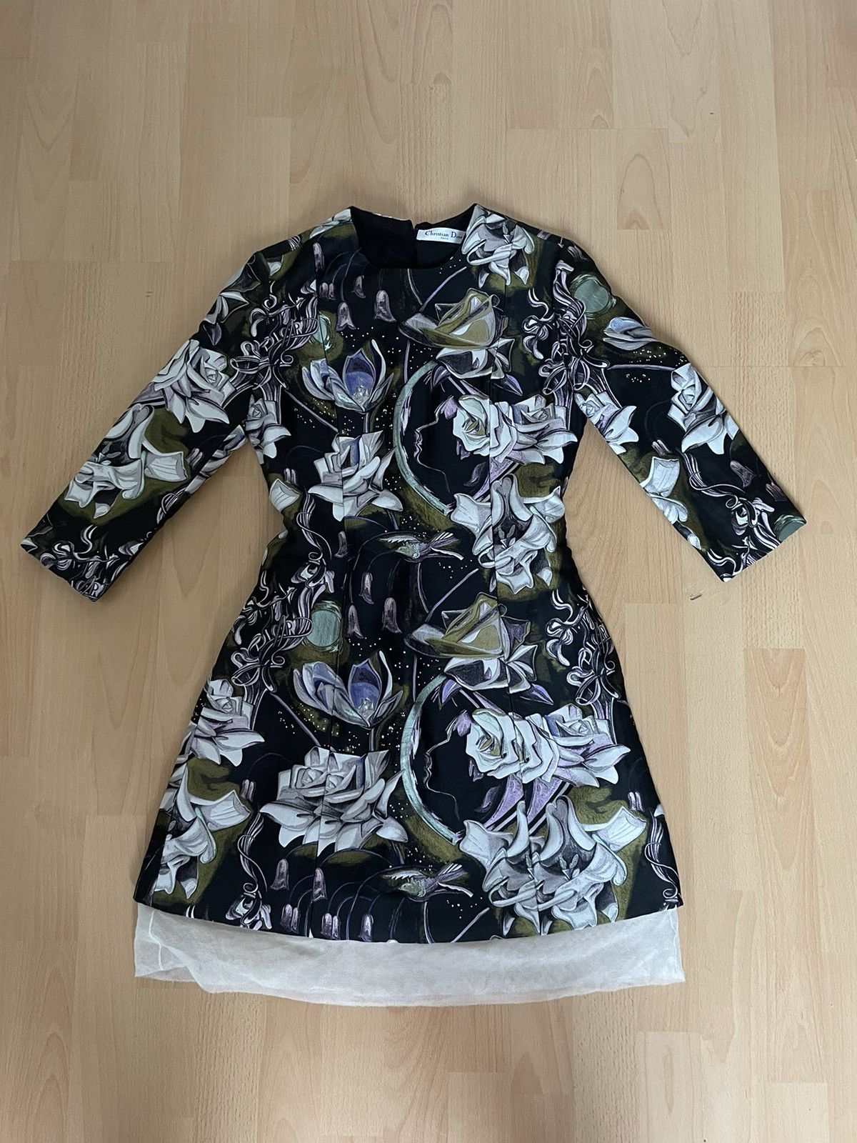 Dior CHRISTIAN DIOR Mini dress in silk Size XS / US 0-2 / IT 36-38 - 6 Thumbnail