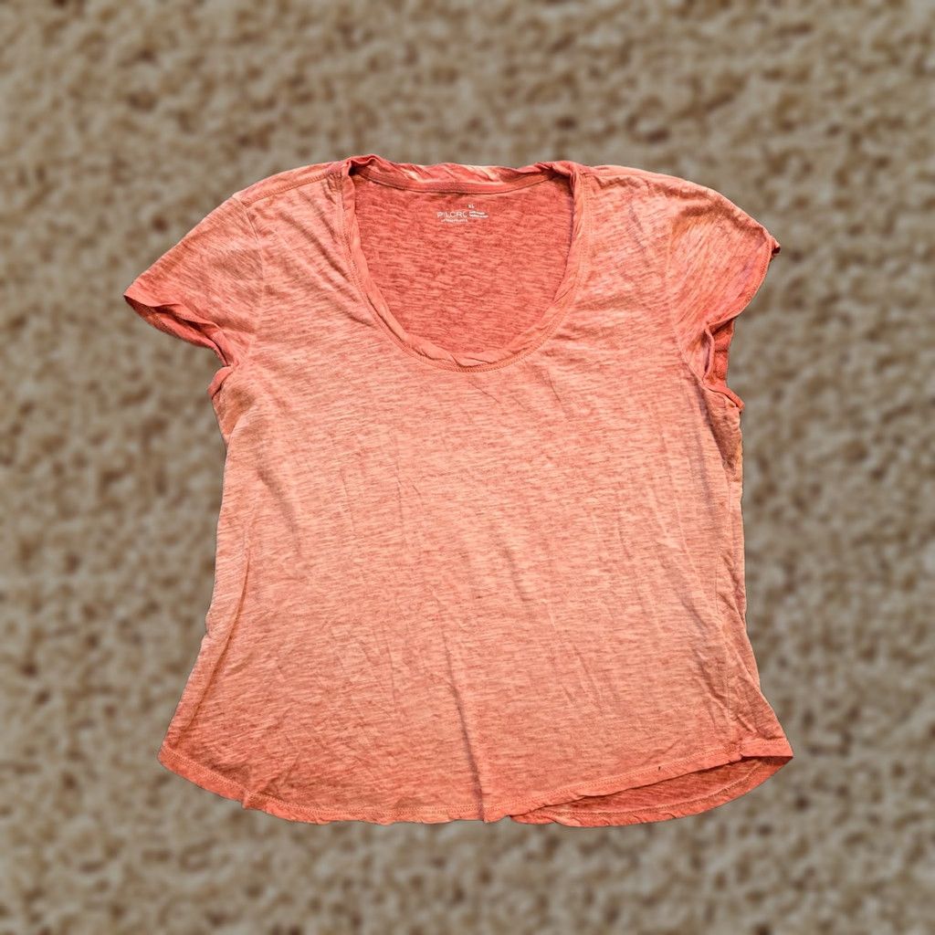 Vintage Pilcro Anthropologie Top Womens XL Orange Short Sleeve T-Shirt Casual Shirt Bohemian Authentics? Size XL / US 12-14 / IT 48-50 - 1 Thumbnail