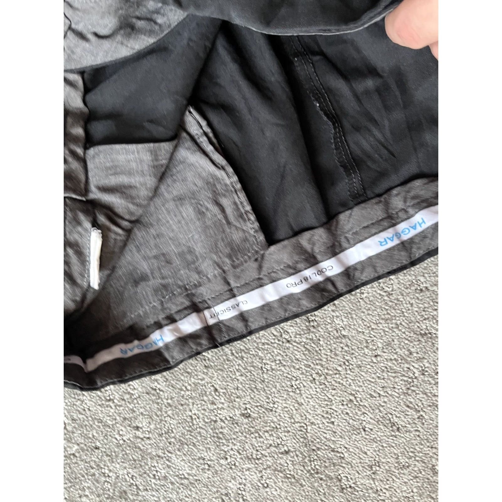 Haggar Haggar Dress Pants Mens 40x29 Black Cool Comfort Flat Front Size US 40 / EU 56 - 5 Thumbnail