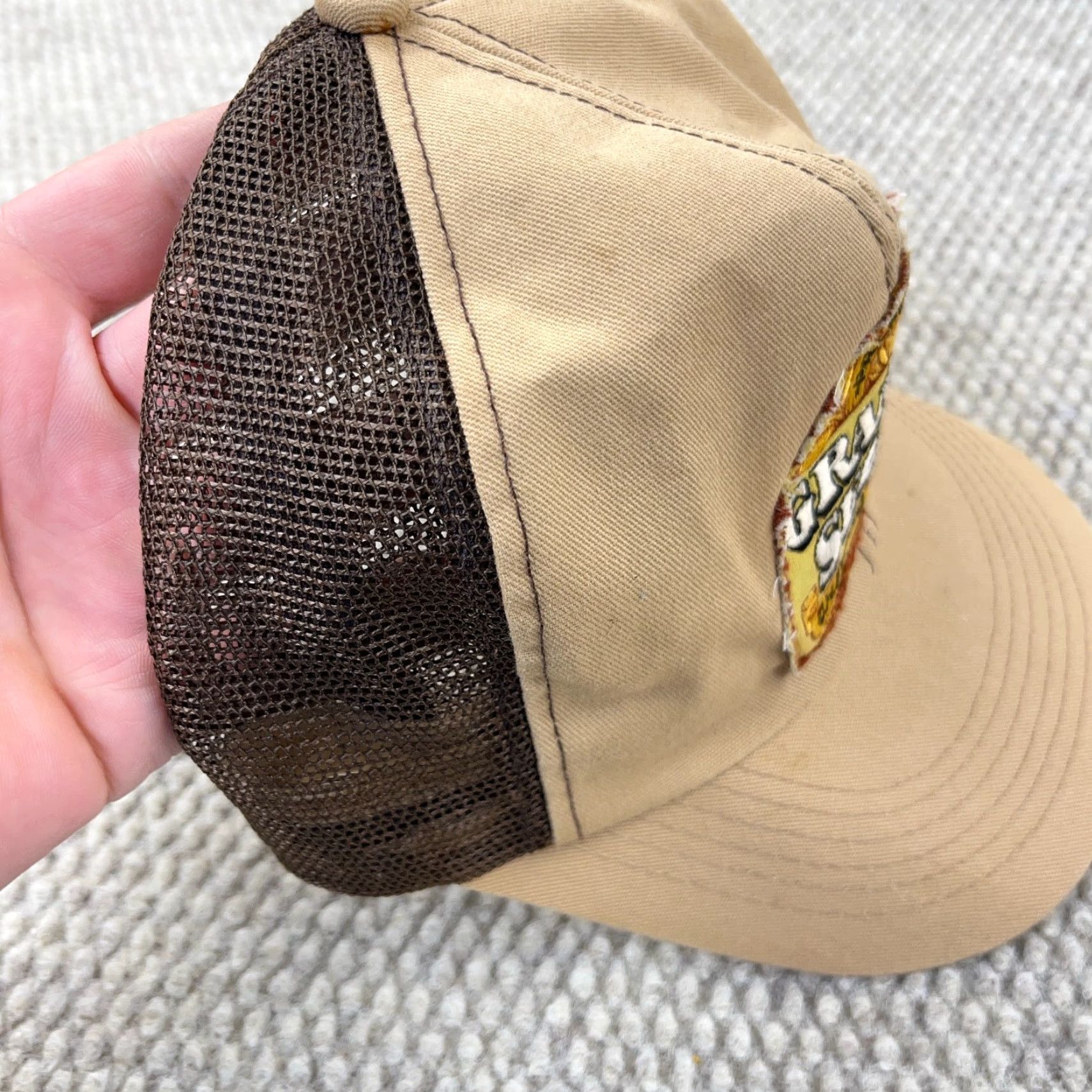Vintage VINTAGE American Trucker Hat Men Adjustable 80s 90s Retro USA Casual Outdoor Brown Size ONE SIZE - 5 Thumbnail