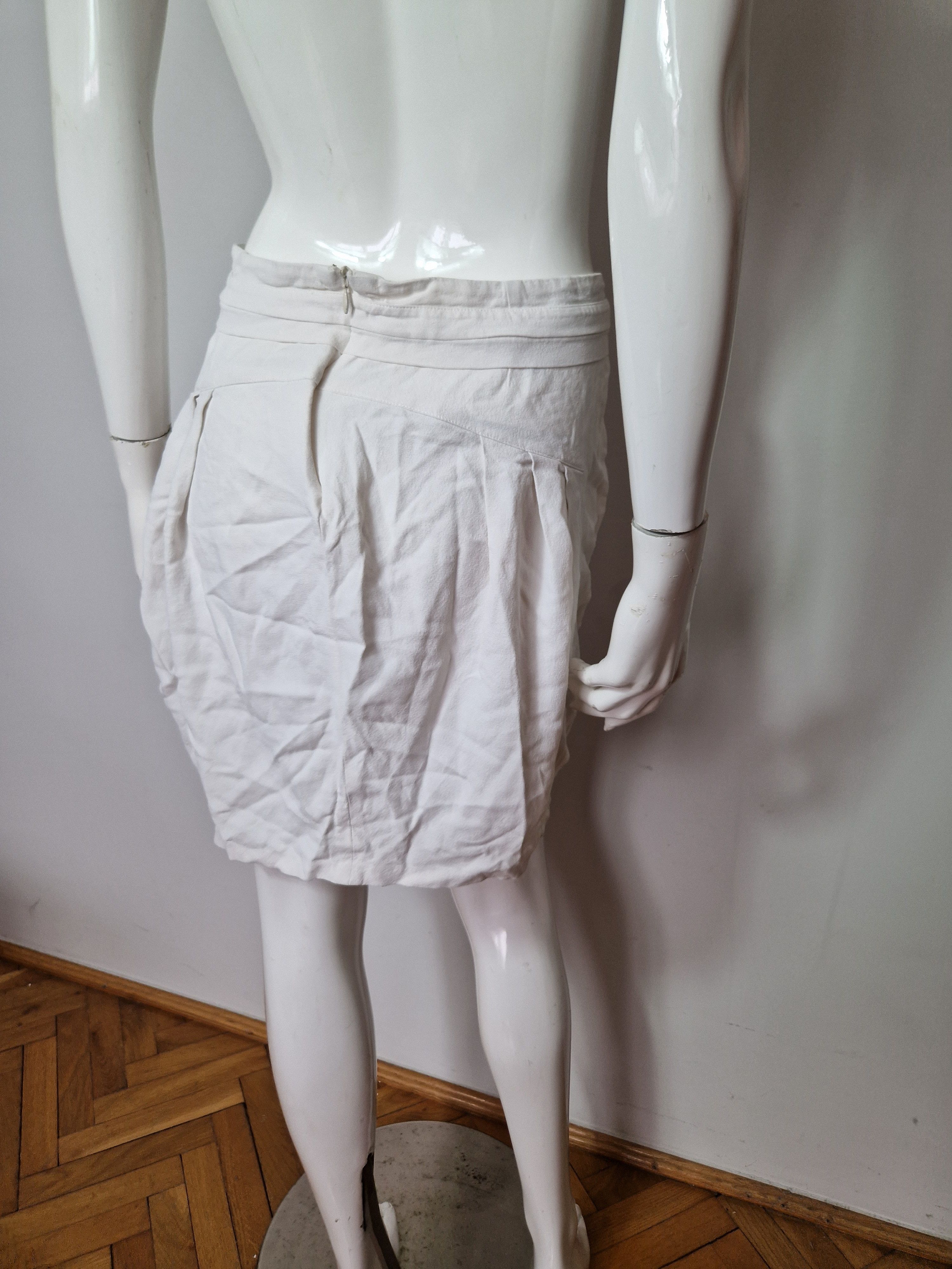 Dior Dior 100% silk white mini skirt Size 26" / US 2 / IT 38 - 5 Thumbnail