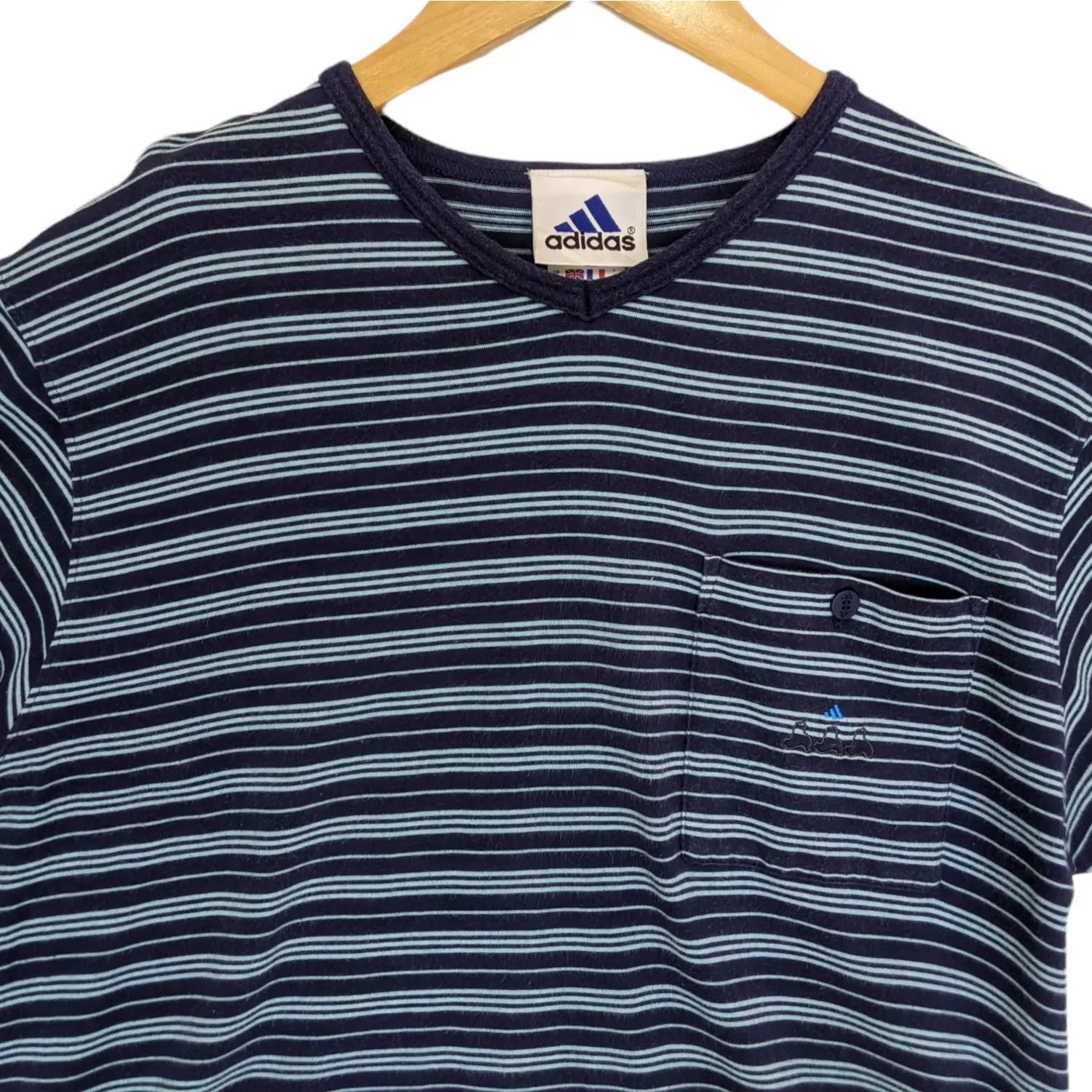 Adidas × Vintage Vintage 2000's ADIDAS Equipment Striped T-Shirt Size US S / EU 44-46 / 1 - 4 Thumbnail