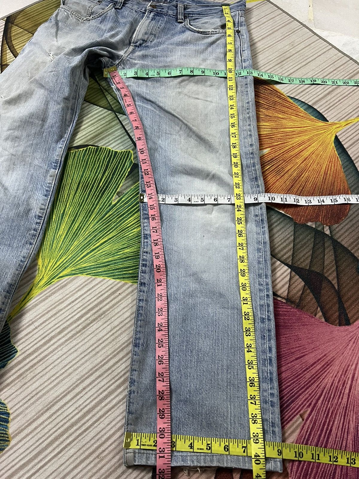 Edwin × Japanese Brand 💥Baggy💥Vintage Edwin 505zx Dirty Selvedge Jeans Size US 34 / EU 50 - 17 Thumbnail