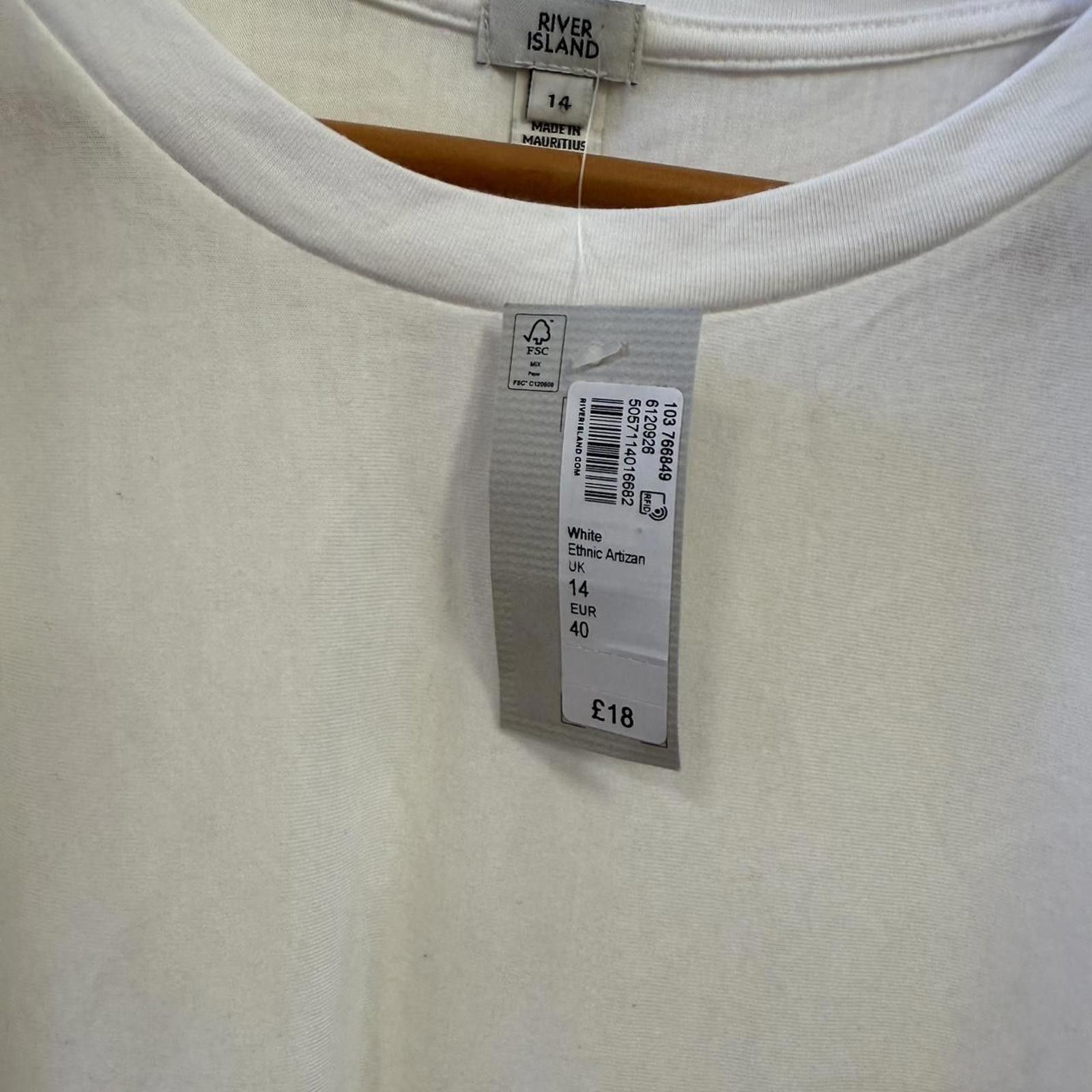 River Island River Island Women's White Tshirt Size S / US 4 / IT 40 - 3 Thumbnail