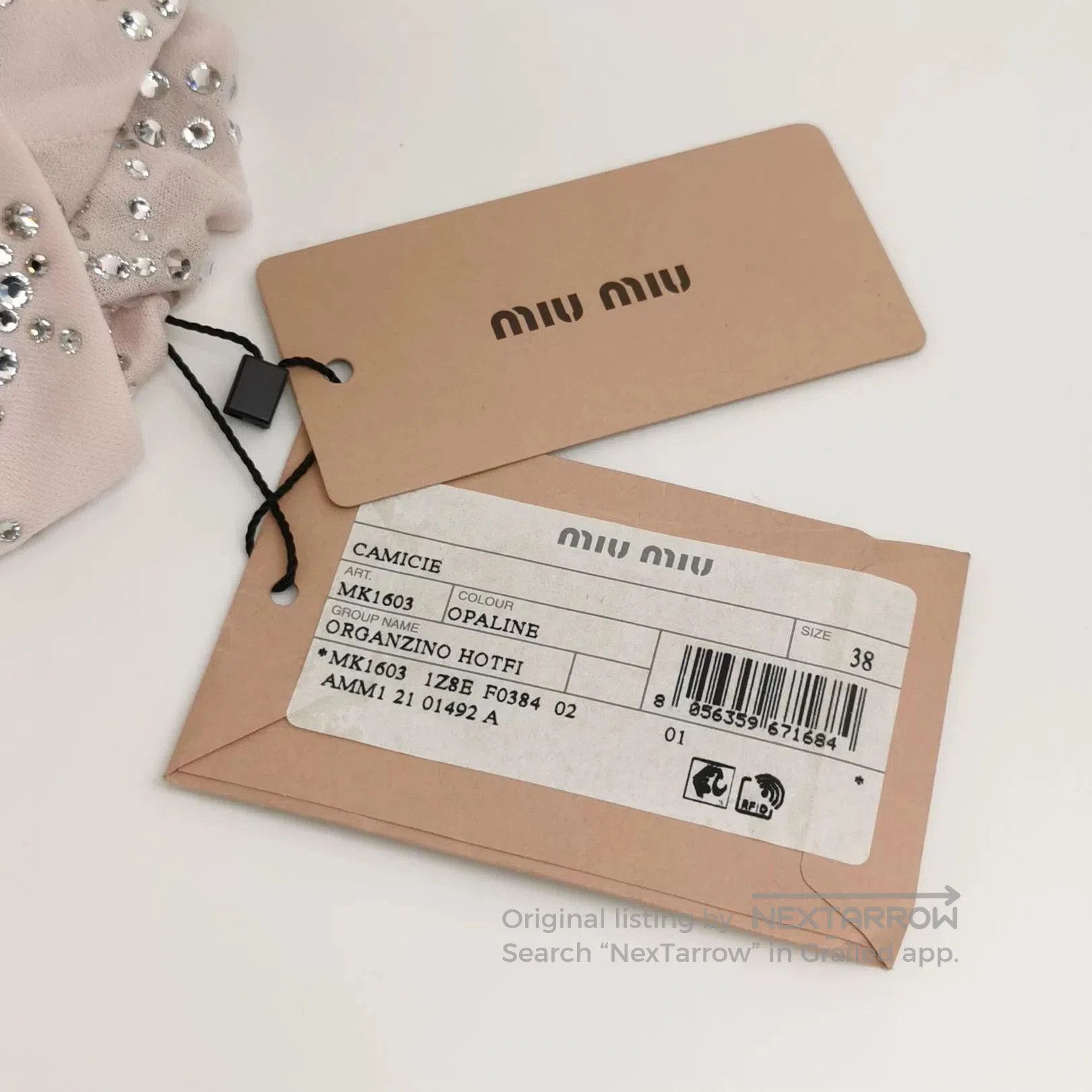 Miu Miu MiuMiu Rhinestone Lapel Top Size 38. Size S / US 4 / IT 40 - 3 Thumbnail