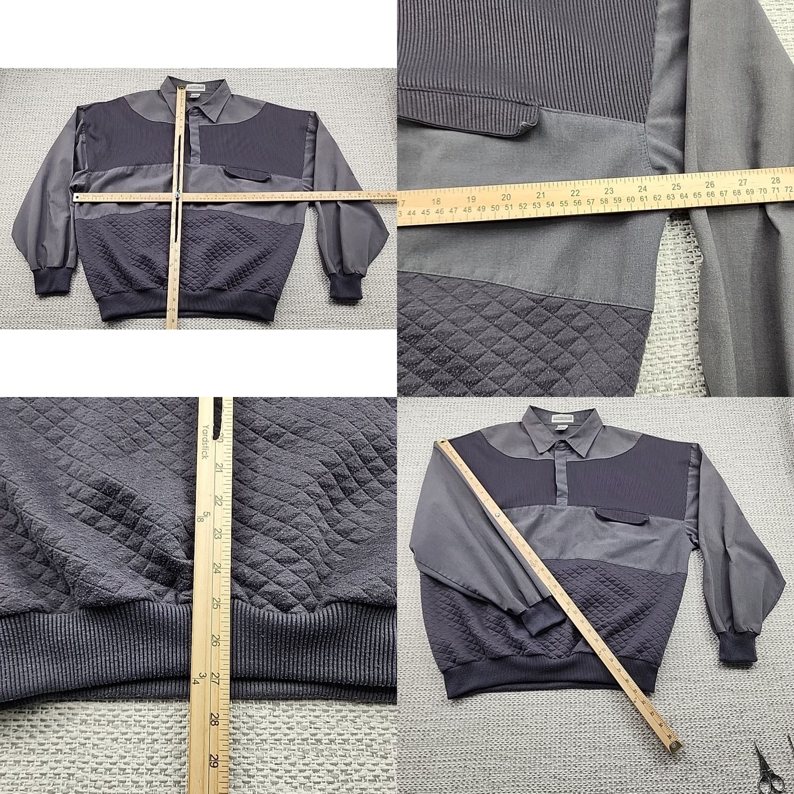 Vintage VINTAGE JJ Cochran Polo Shirt Long Sleeve Mens XL Dark Gray 80s Dad Grandpa Shirt Size US XL / EU 56 / 4 - 8 Thumbnail