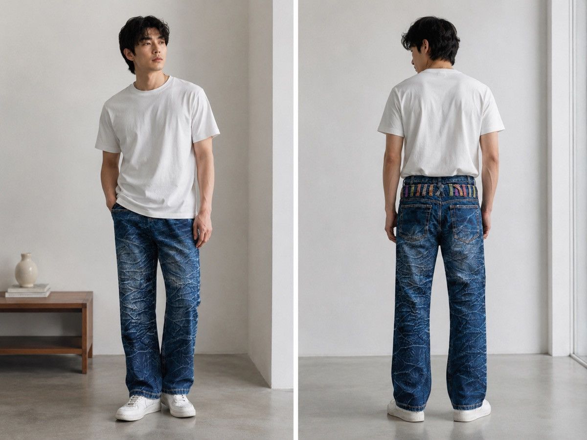 Japanese Brand Nylaus 77 Japan Denim Washed Size US 30 / EU 46 - 1 Thumbnail