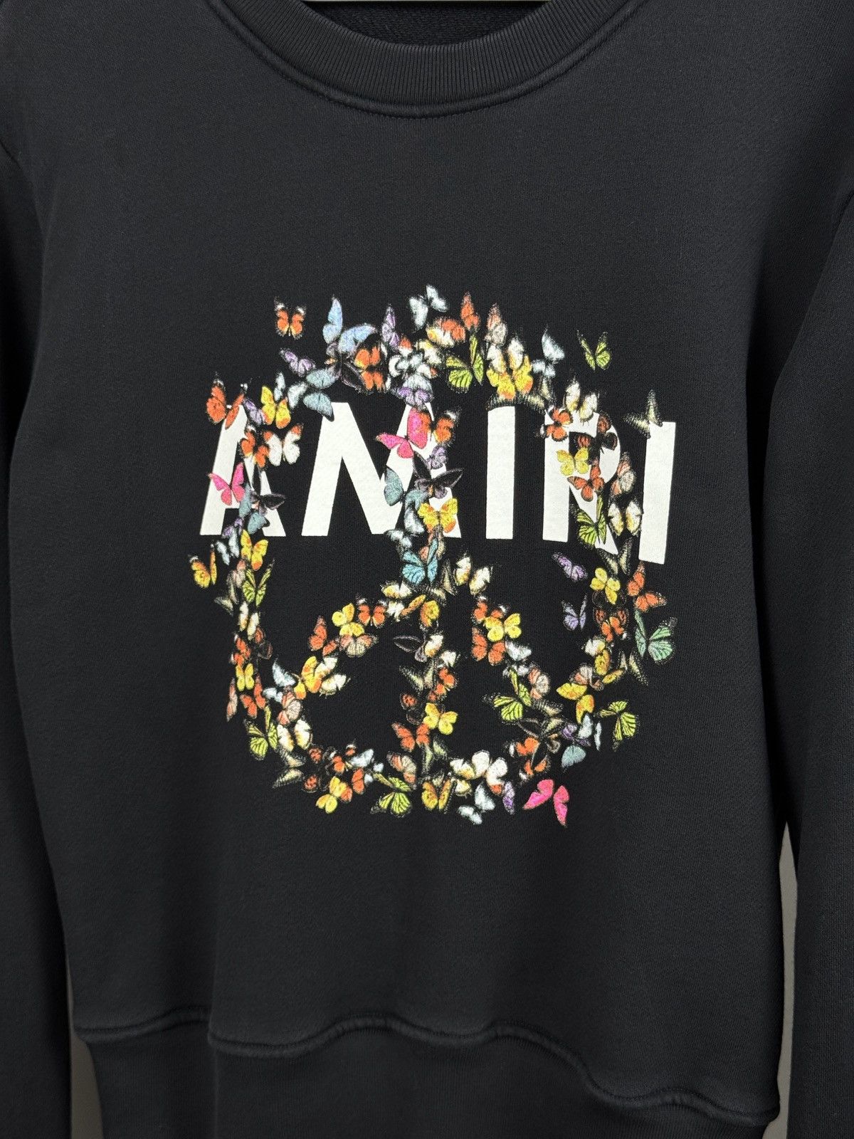 Amiri Amiri Size S Sweatshirt Black Floral Chest Peace Logo Size US S / EU 44-46 / 1 - 3 Thumbnail