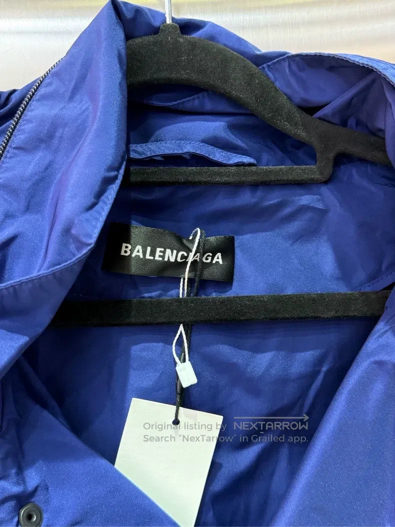 Balenciaga Balenciaga Back Logo Deep Blue Windbreaker Size US M / EU 48-50 / 2 - 3 Thumbnail