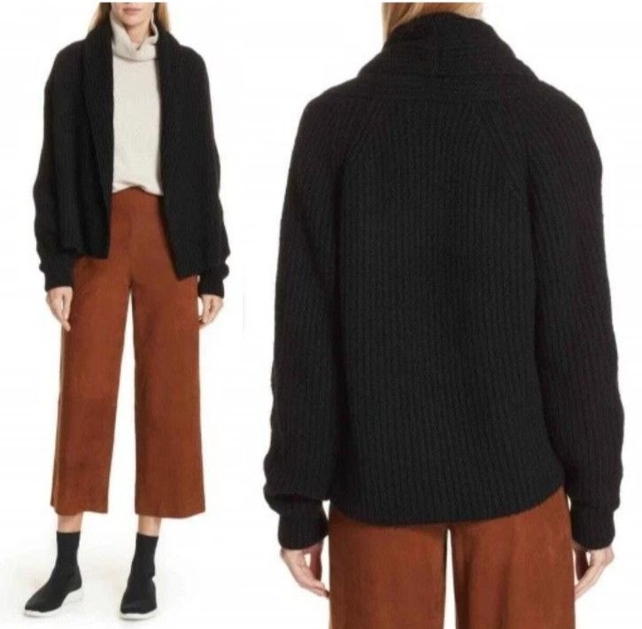 Vince Vince Shawl Collar Soft Plush Wool Rib Knit Cardigan XS Size XS / US 0-2 / IT 36-38 - 15 Thumbnail