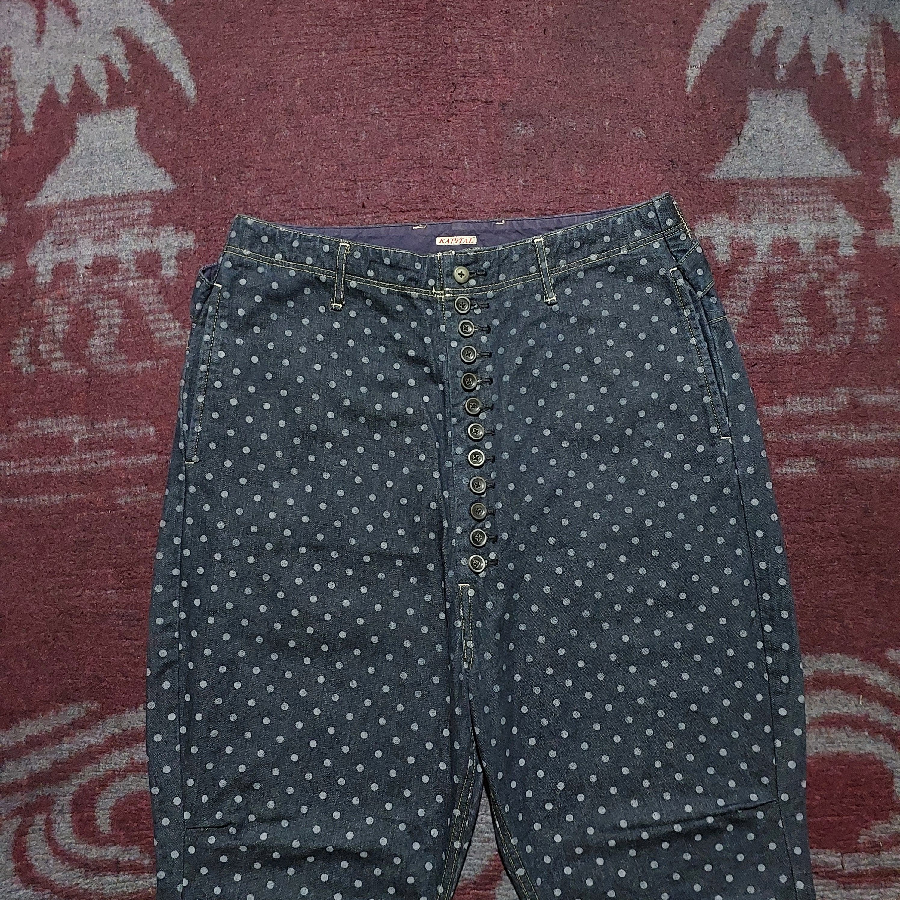 Kapital Kapital polca Clown button down denim pants Size US 32 / EU 48 - 3 Thumbnail