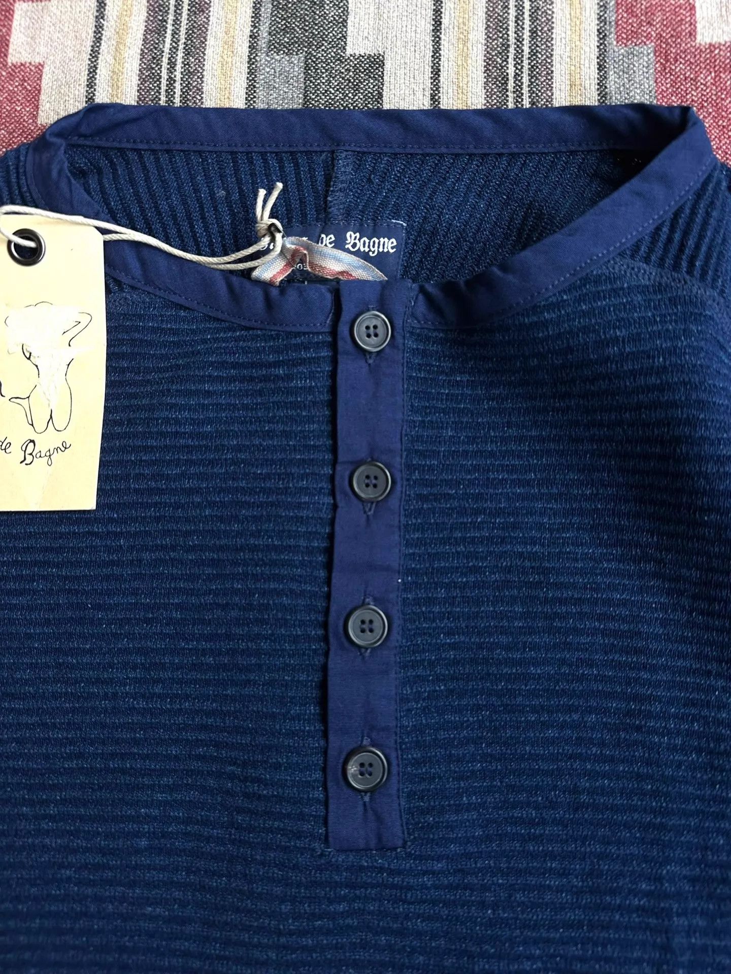 Other Fleurs De Bagne indigo heavyweight 3D tailored henley Size US S / EU 44-46 / 1 - 3 Thumbnail