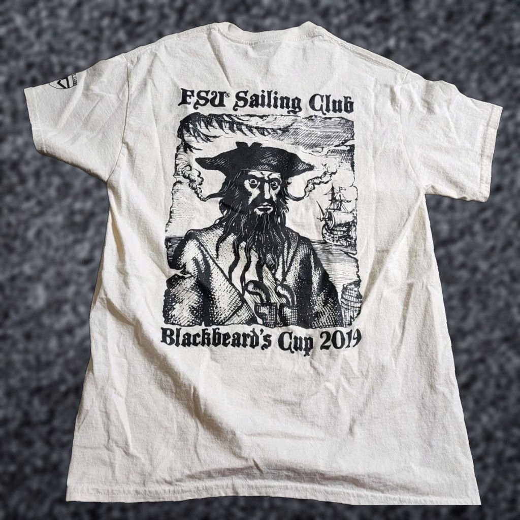 Gildan Mens M Florida State University FSU Blackbeard Cup 2019 T Shirt Double Sided Size US M / EU 48-50 / 2 - 1 Thumbnail