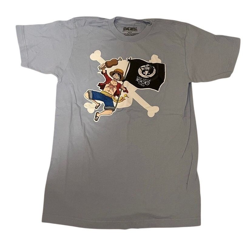 One Piece One Piece Luffy 1000 Logs Flag T-Shirt - Blue - M Size US M / EU 48-50 / 2 - 1 Thumbnail