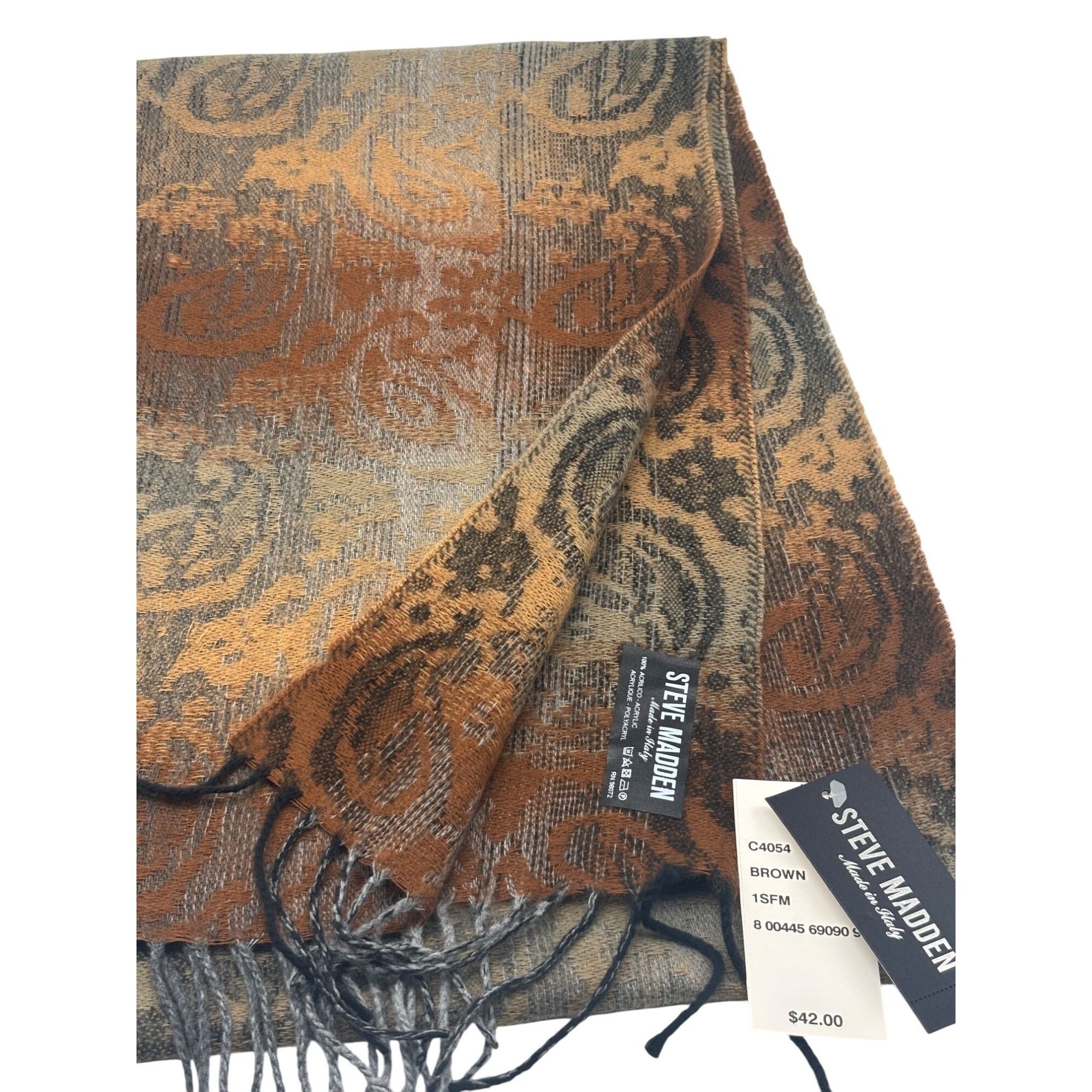 Steve Madden Set of 2 Steve Madden Ombré Paisley Scarves, 11”x 70”, Made Size ONE SIZE - 2 Thumbnail